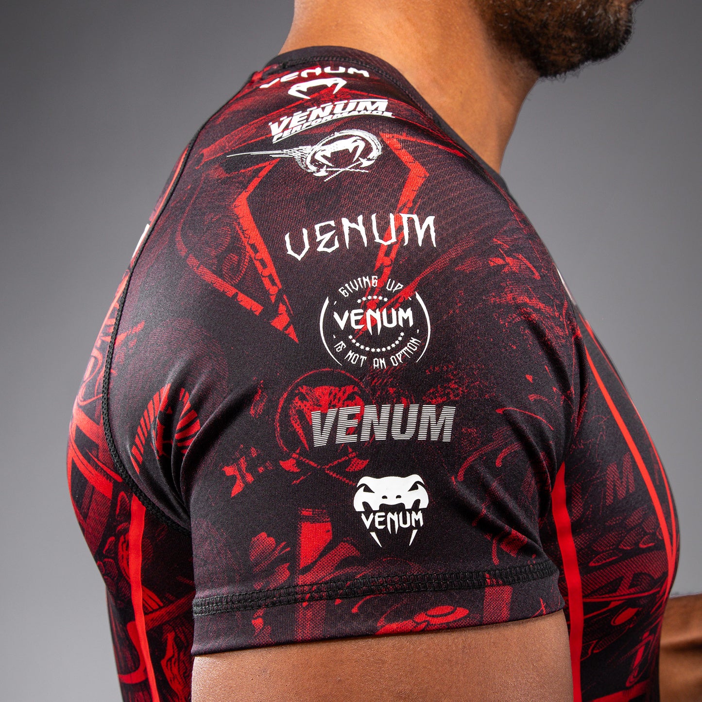 Venum 20th Anniversary Rashguard met korte mouwen - Zwart/Rood