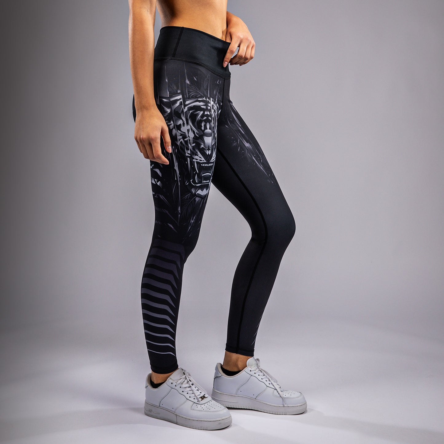 Venum Tiger Leggings Dames - Zwart / Zilver