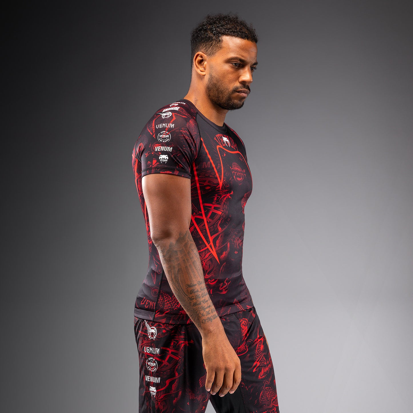 Venum 20th Anniversary Rashguard met korte mouwen - Zwart/Rood