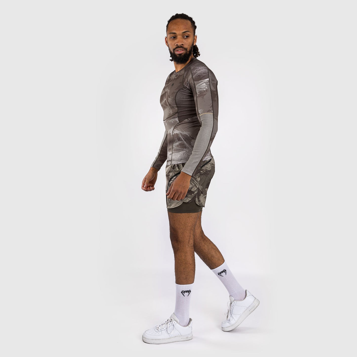 Venum Electron 3.0 Rashguard lange mouw - Zand