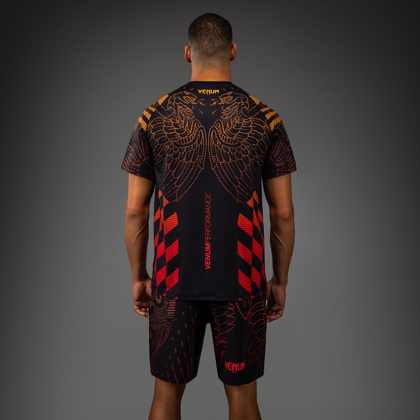 Venum Quetzal Fury Dry-Tech T-shirt - Zwart/Fury Rood/Tangerine