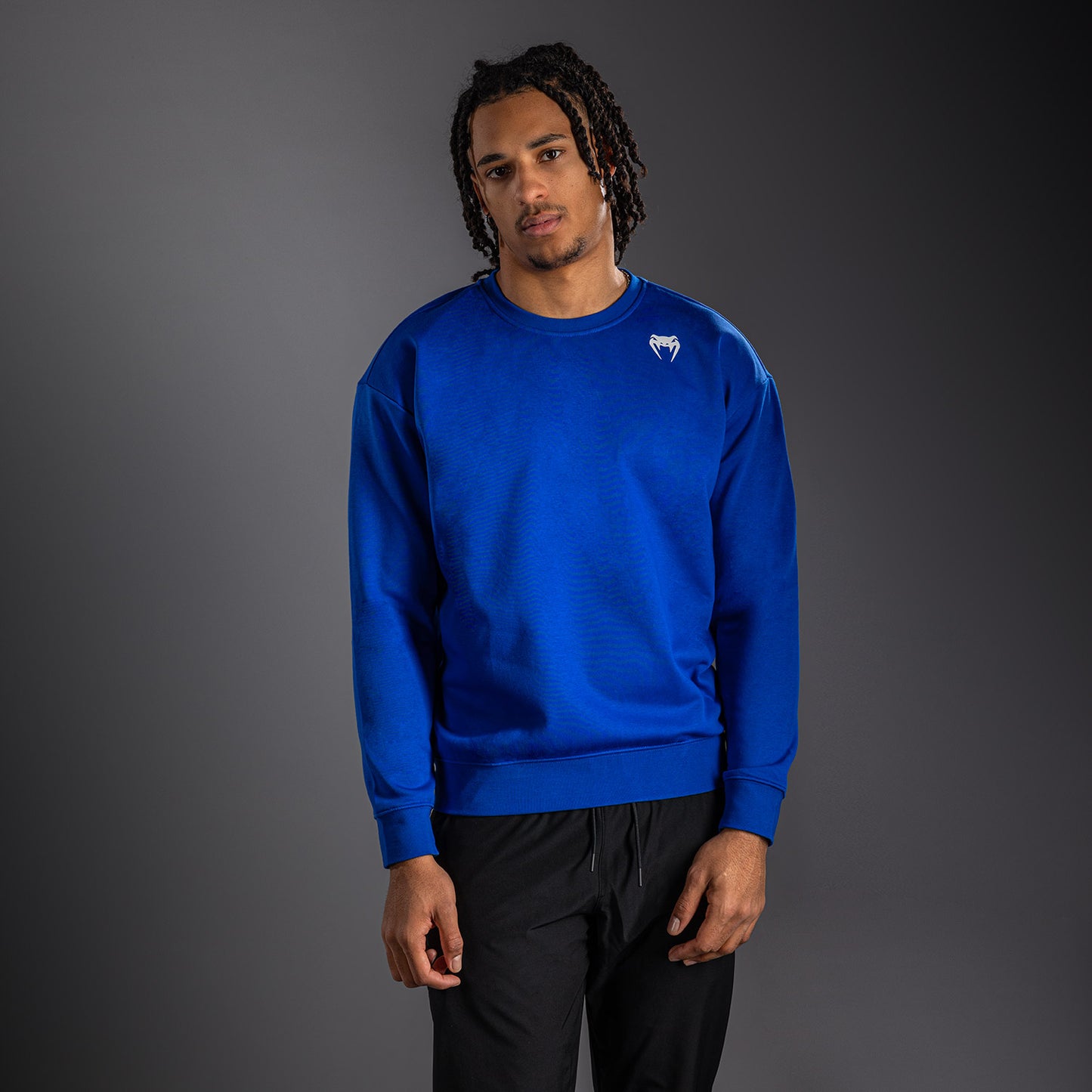 Venum Lineup Fleece Crew Royal - Blauw/Wit
