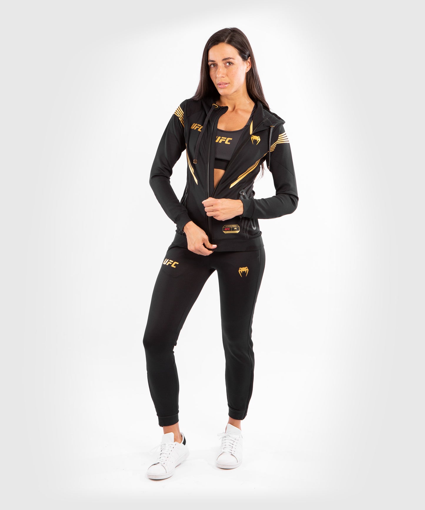 UFC Venum Gepersonaliseerd Authentic Fight Night Walkout Hoodie voor dames - Champion