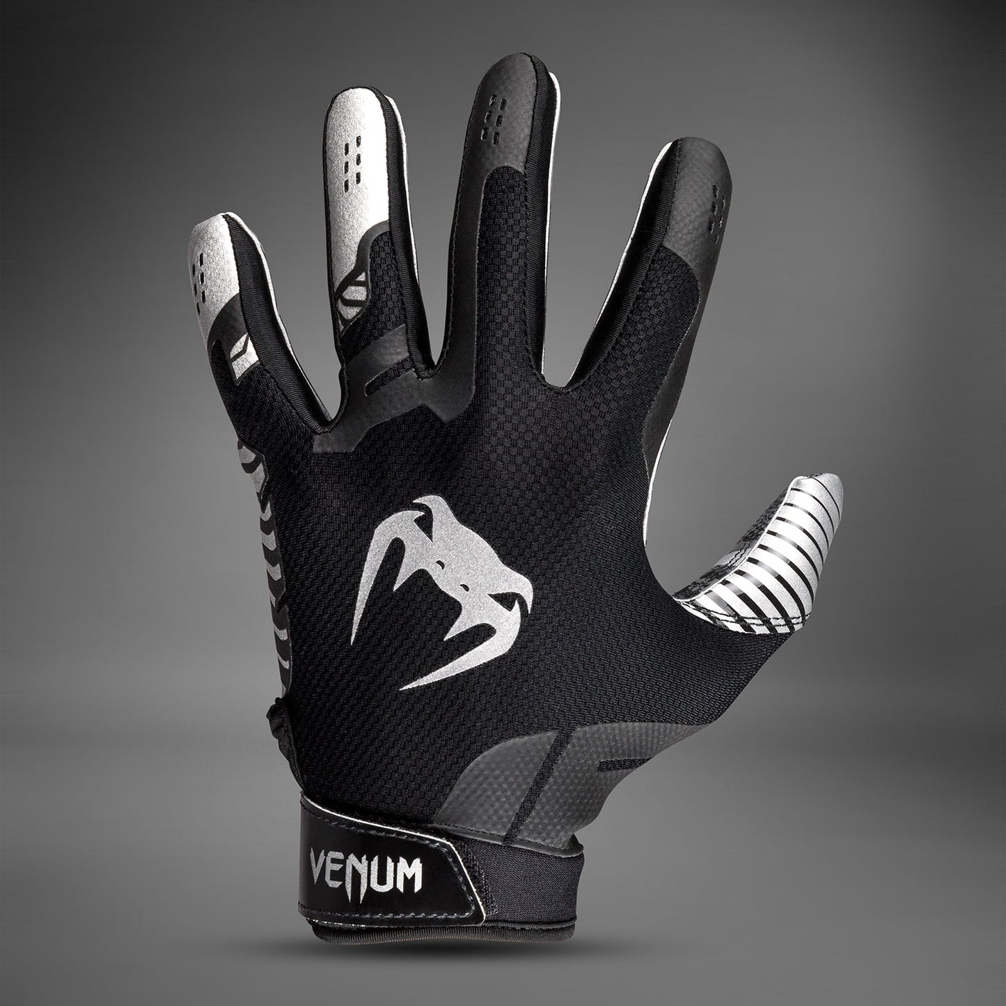 Venum Elite Voetbalhandschoenen - Zwart/Zilver