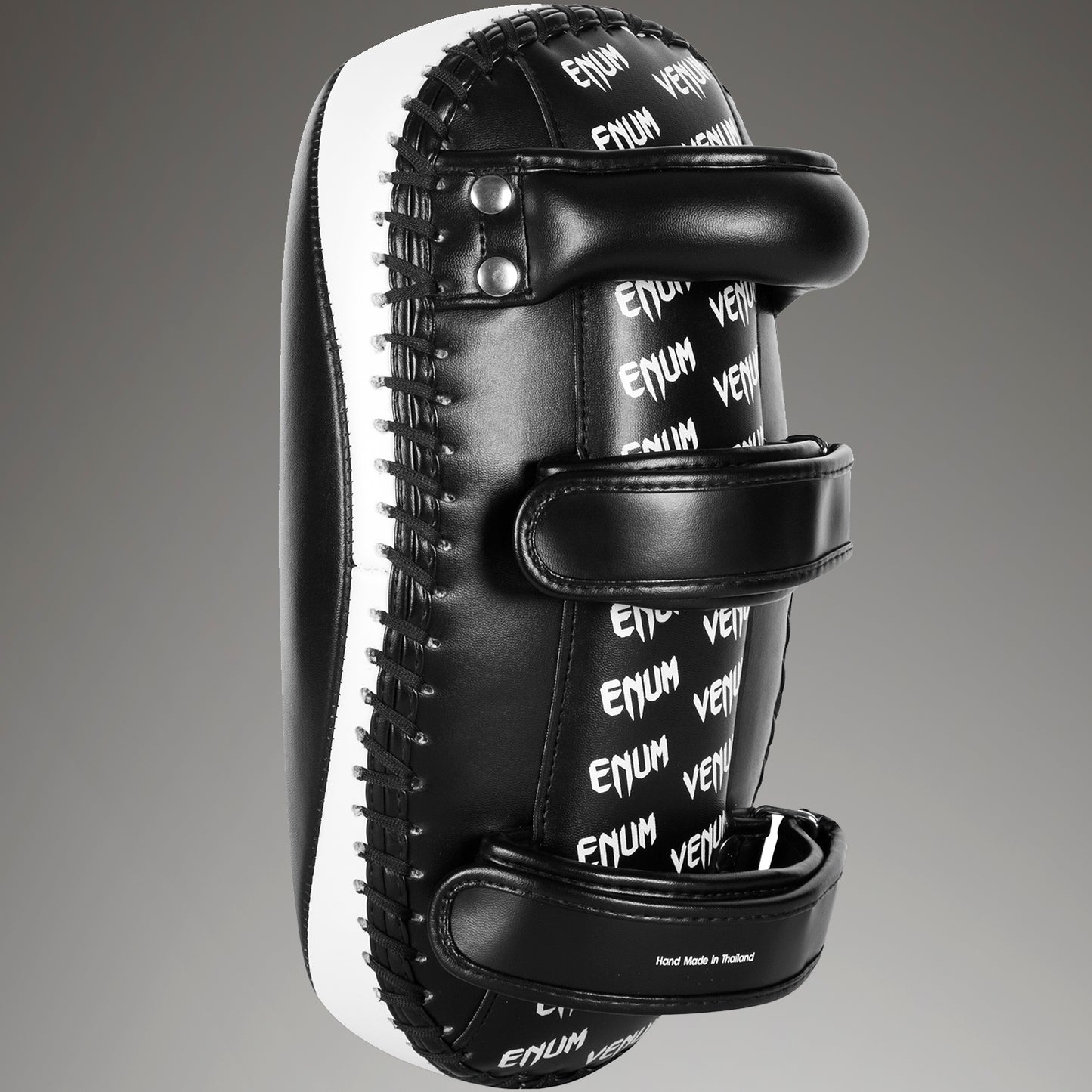Venum Light Kick Pads - Skintex Leather - Zwart/IJs (Set)