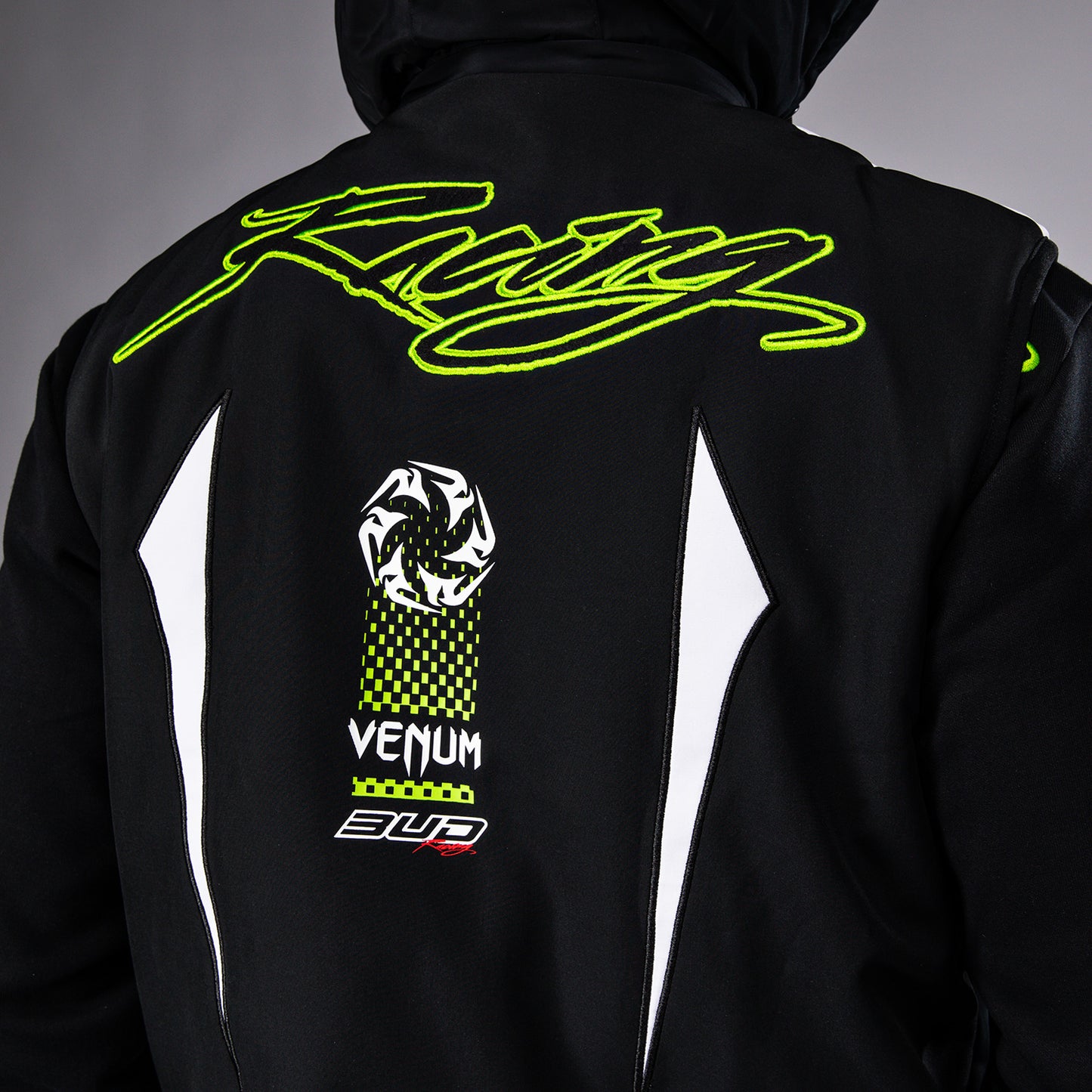 Venum x Bud Racing donsjack - Zwart/Wit/Limoengroen