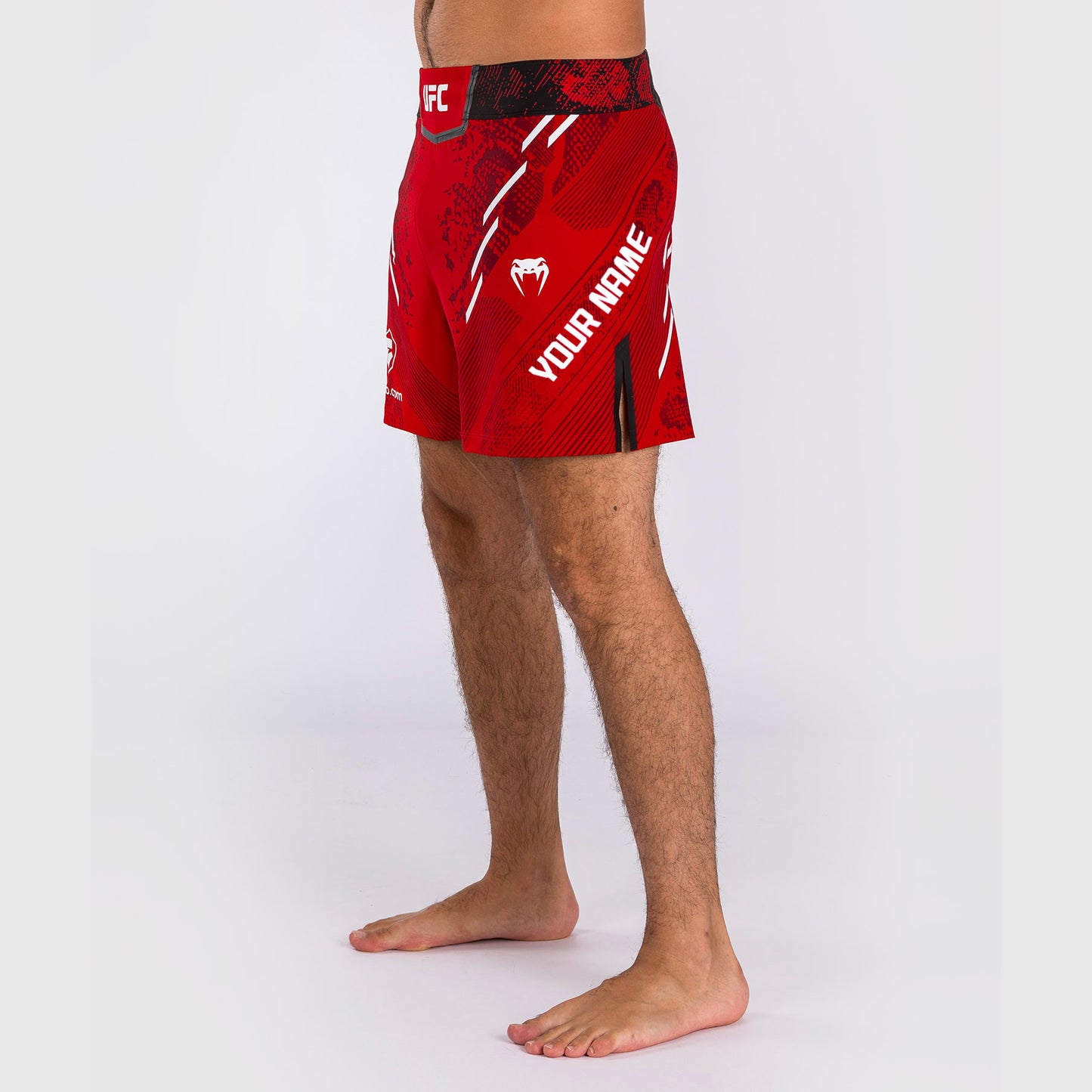 UFC Adrenaline by Venum Gepersonaliseerd Authentic Fight Night Heren Kort Gevecht - Korte Pasvorm - Rood