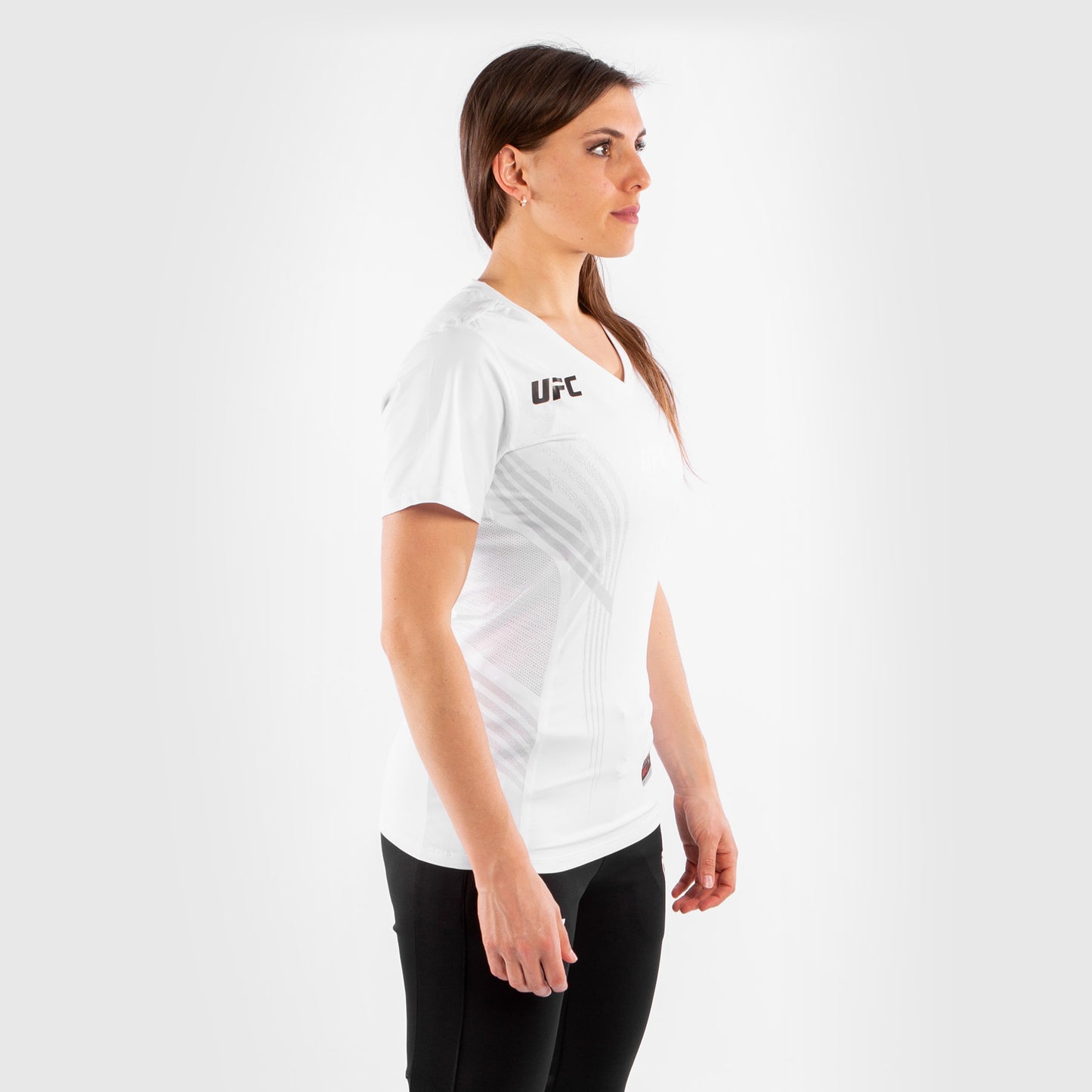 UFC Venum Gepersonaliseerd Authentic Fight Night Walkout Damesshirt - Wit