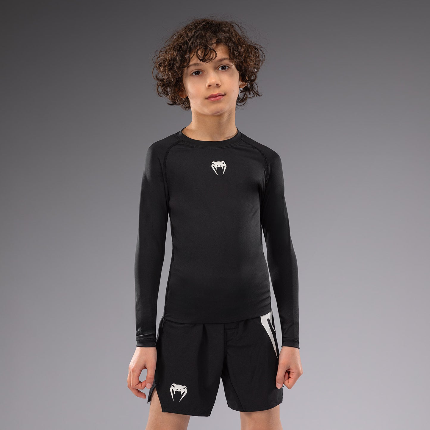 Venum Contender voor Kinderen Rashguards Lange Mouwen - Zwart