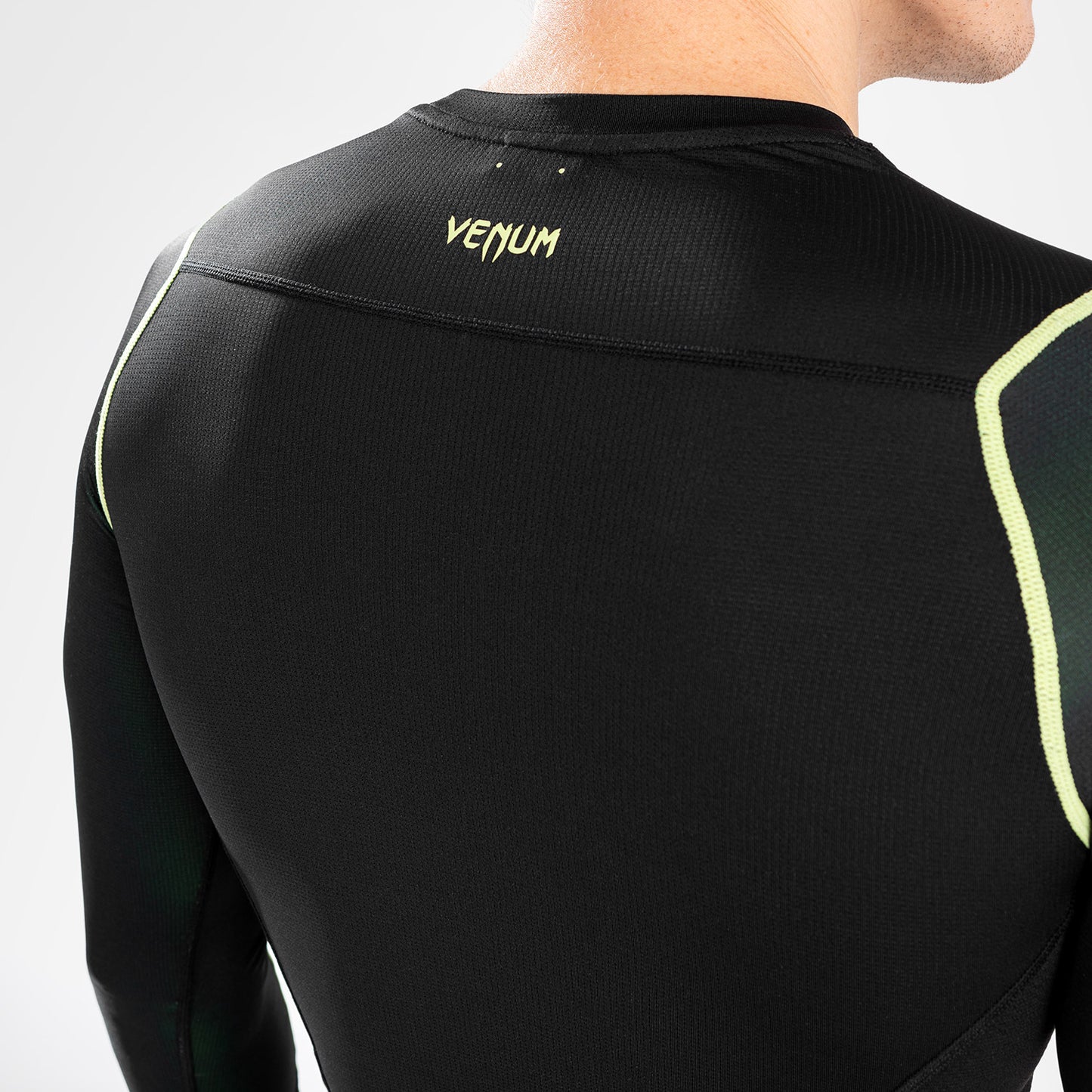 Venum Fusion 2.0  Heren-Rashguard - Lange Mouwen - Zwart/Geel