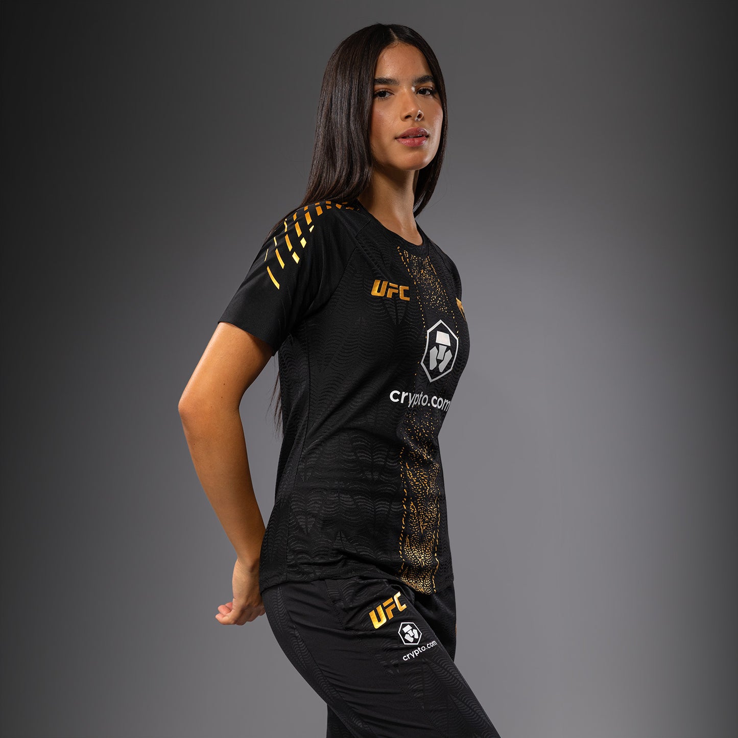 UFC Zenith by Venum Authentic Fight Night Officieel Walkout-shirt Dames Personalized - Champion