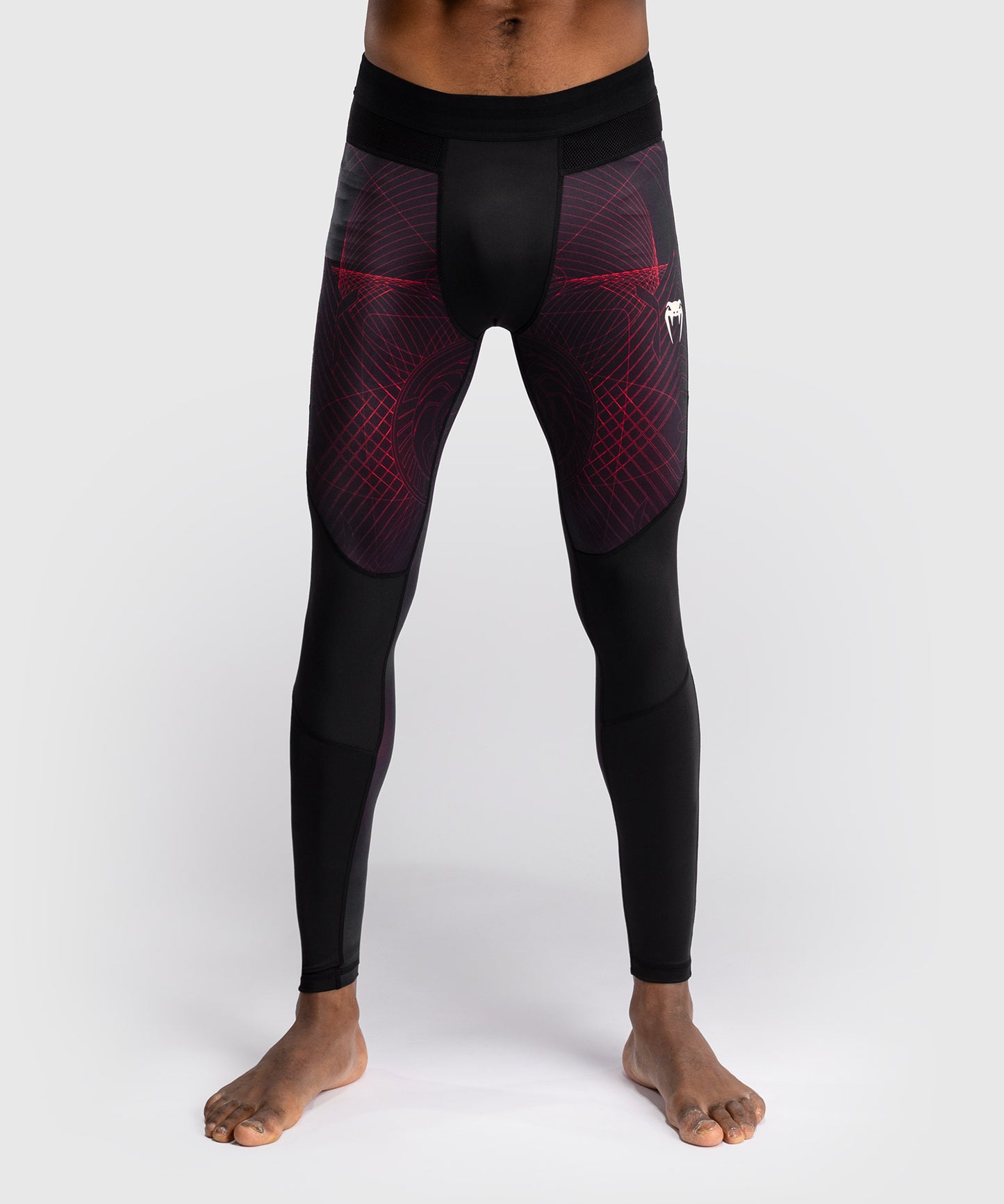 Venum G-Fit Air Compressie Leggings Heren - Diepzwart / Vuurrood