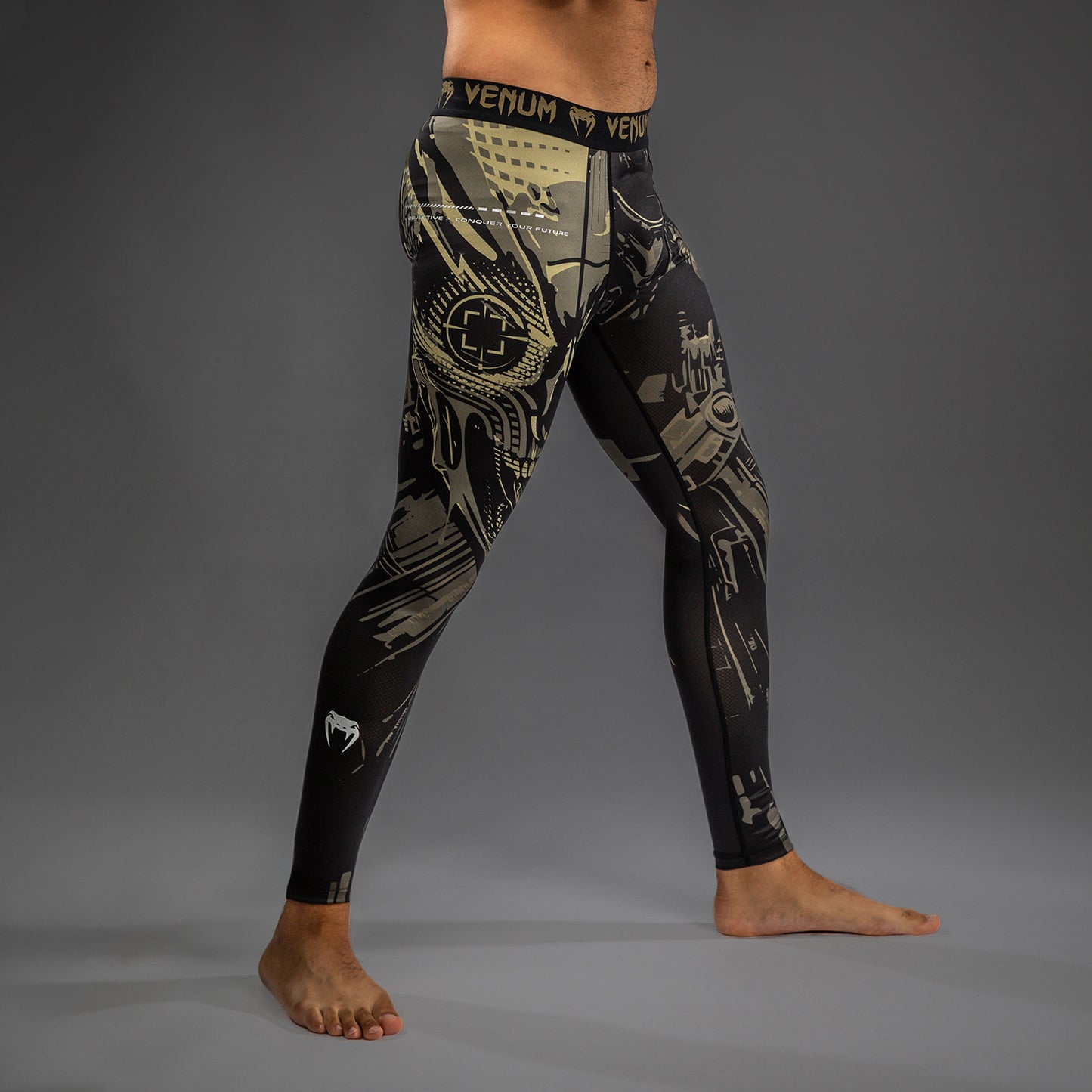 Venum Invader Spats - Zwart/Zand