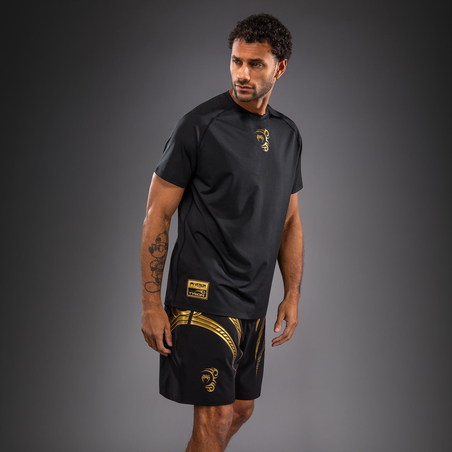 Venum x Mike Tyson Tiger Dry Tech T-shirt - Zwart/Goud