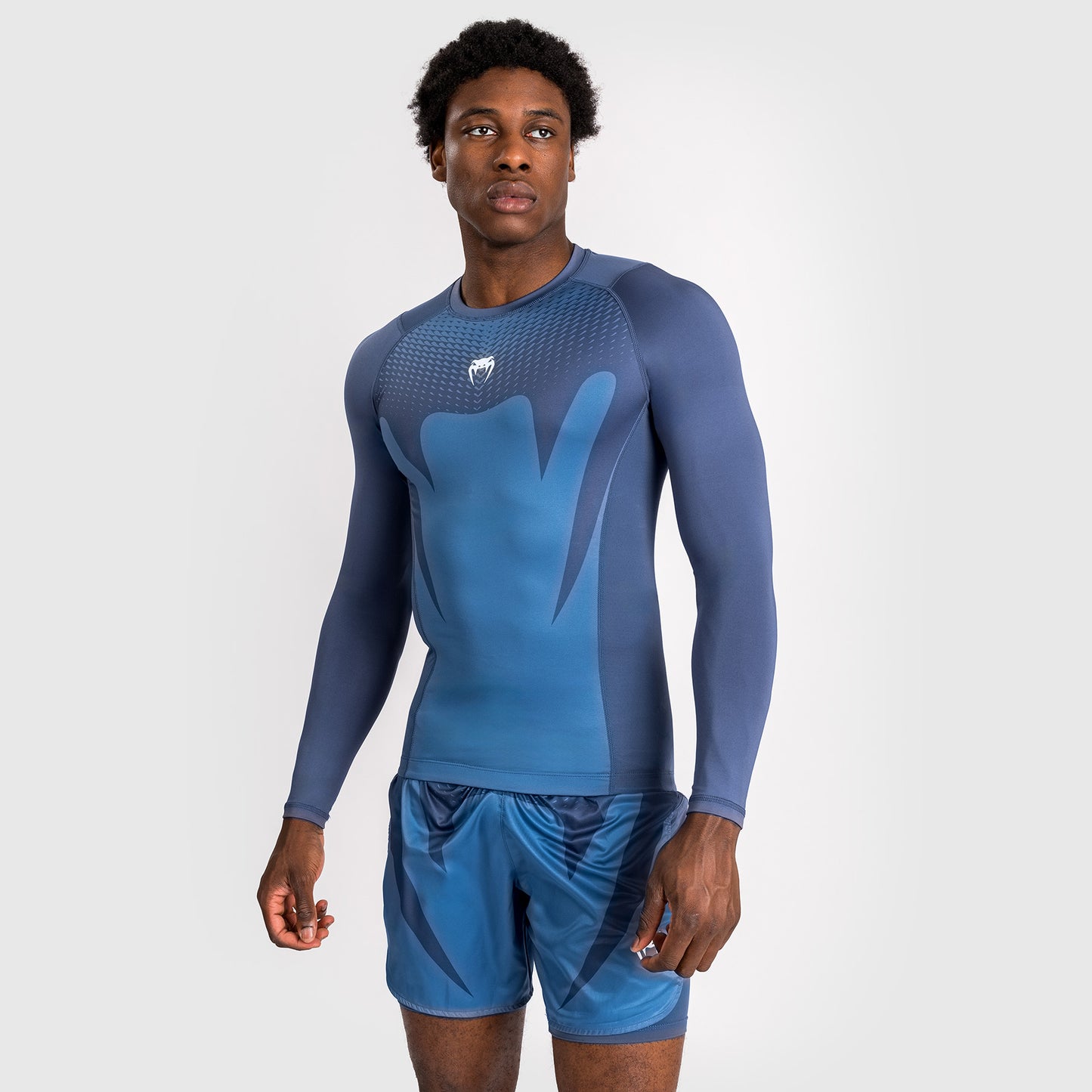 Venum Attack Heren Lange mouwen Rashguard - Navy Blauw