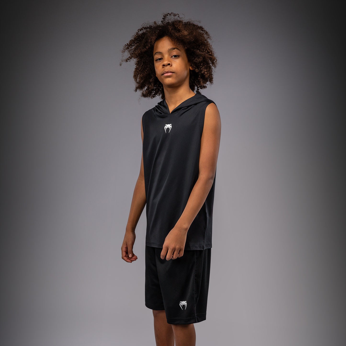 Venum Elite Mouwloos Dry Tech Hoodie voor kinderen - Zwart