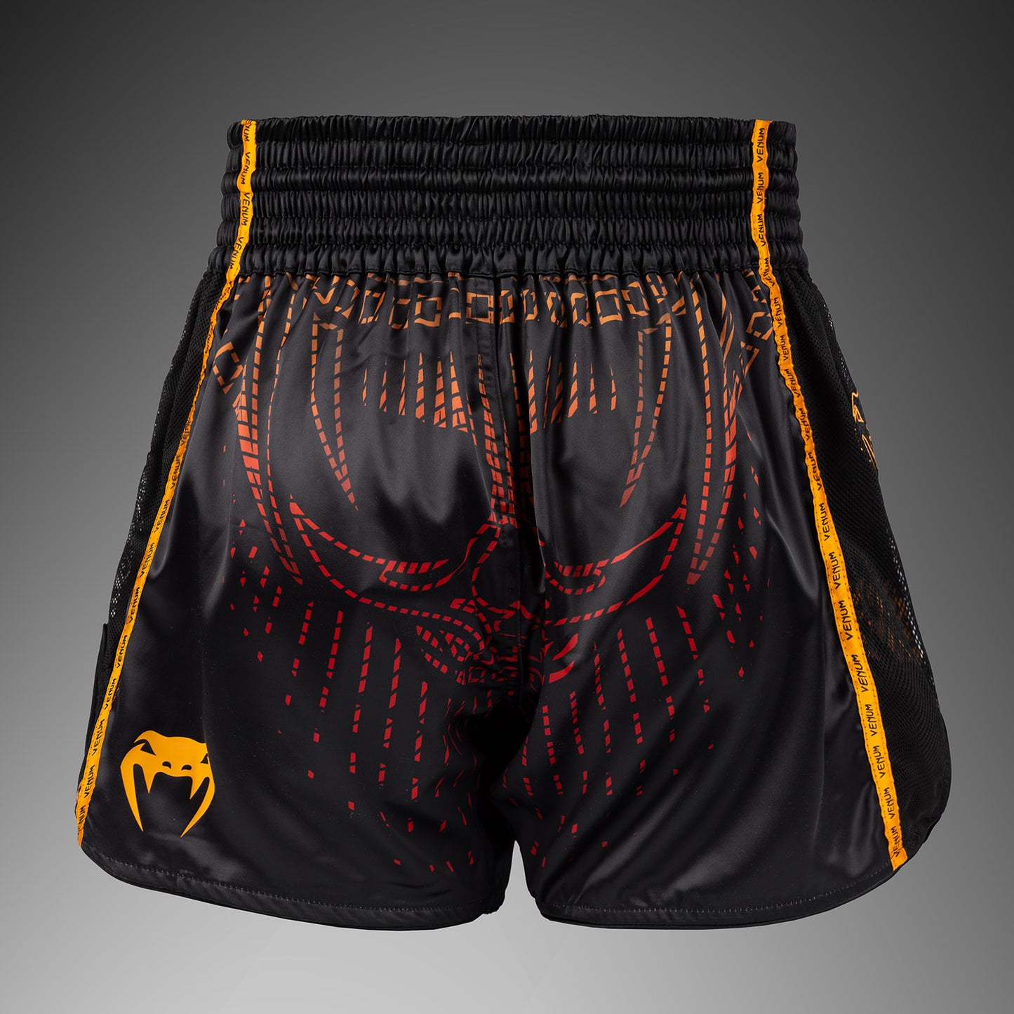 Venum Quetzal Fury Muay Thai Short - Zwart/Fury Rood/Tangerine