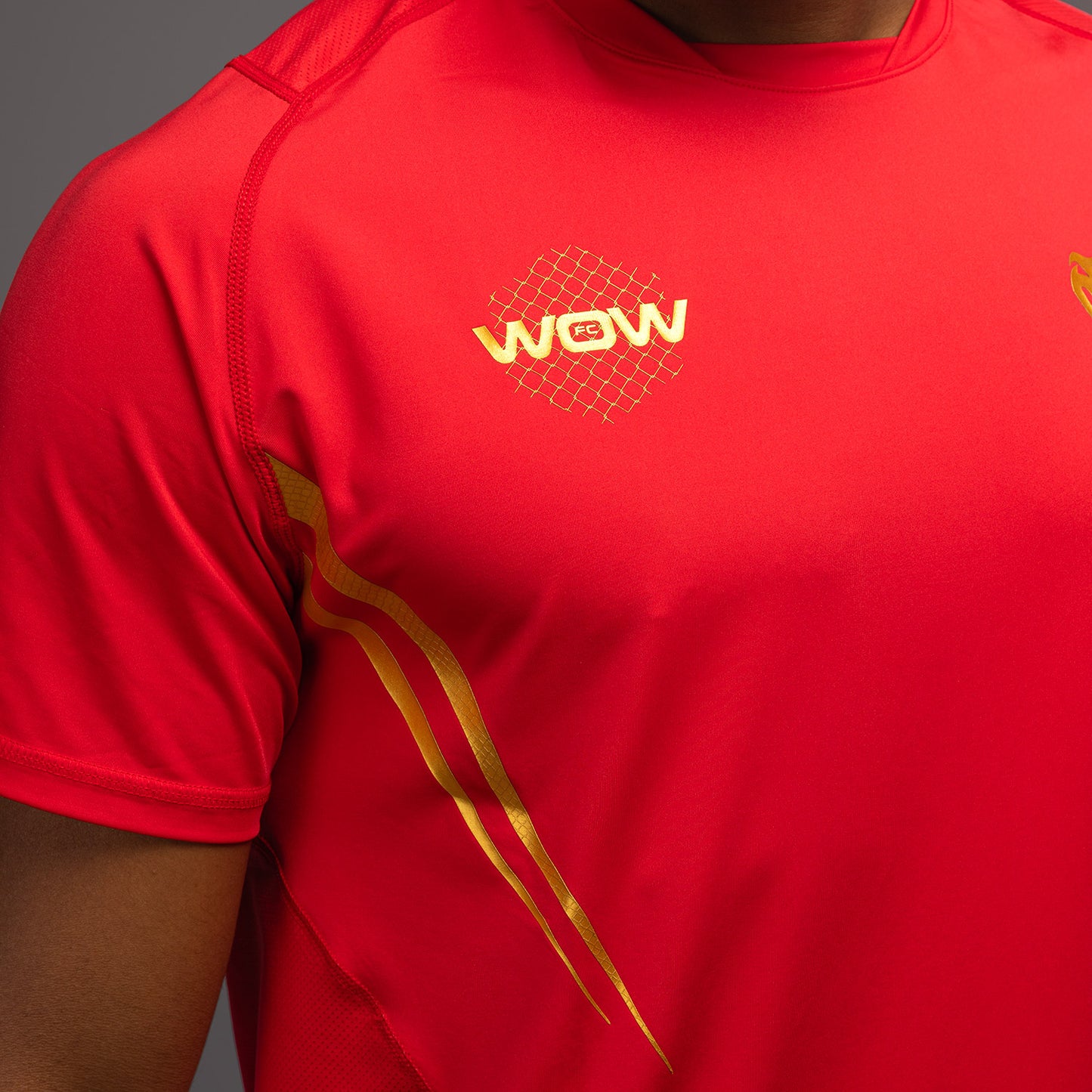 Venum x WOW FC Dry-Tech T-Shirt - Fury Rood/Goud