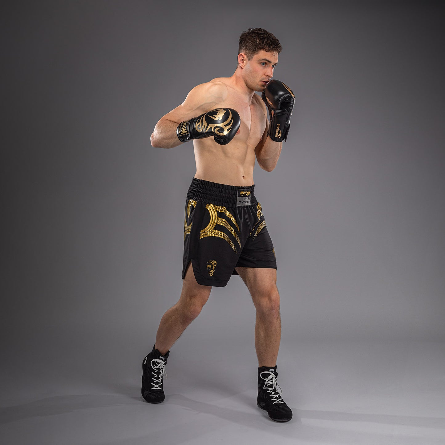 Venum x Mike Tyson Tiger Boksshort - Zwart/Goud