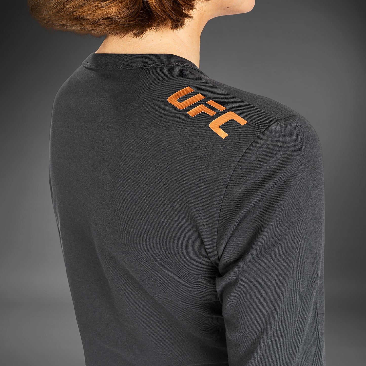 UFC Adrenaline By Venum Fight Week Katoenen Vrouwen T-Shirt Met Lange Mouwen - Charcoal Grey