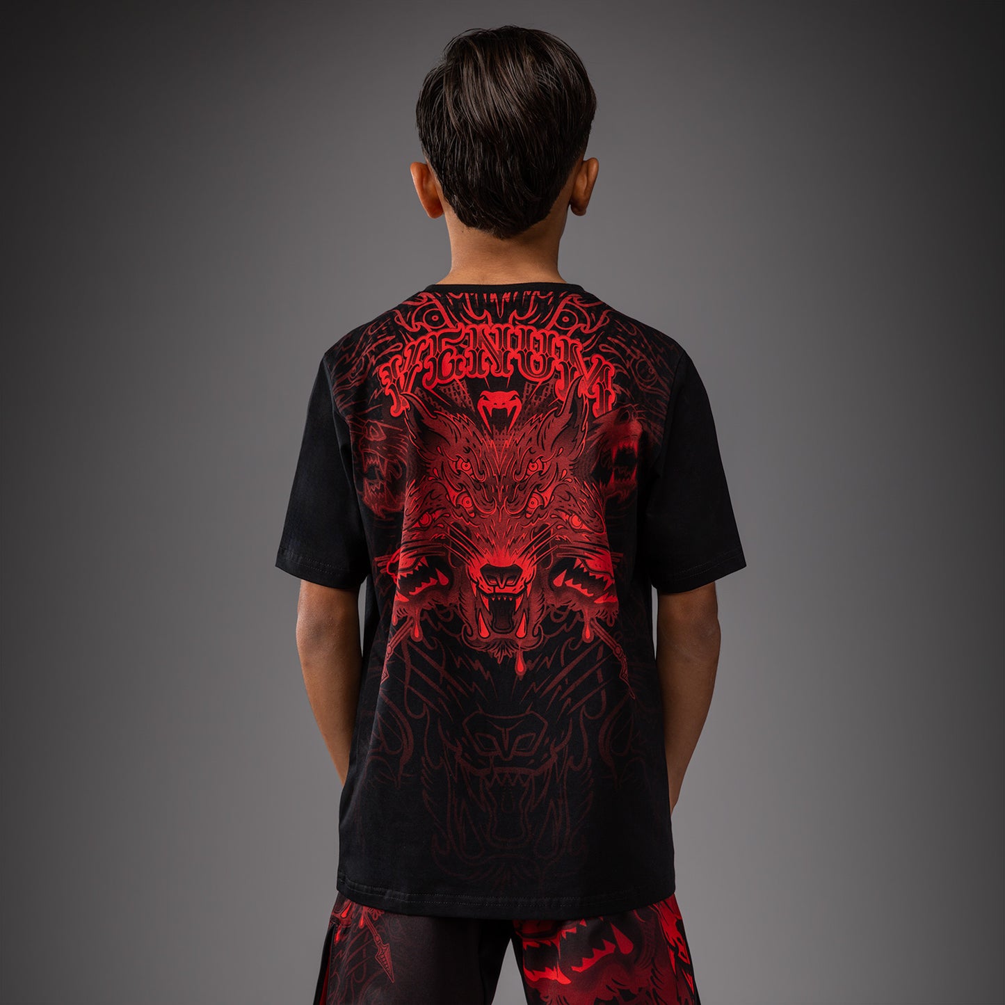 Venum Wolf Atak Kids T-shirt – Zwart/Rood