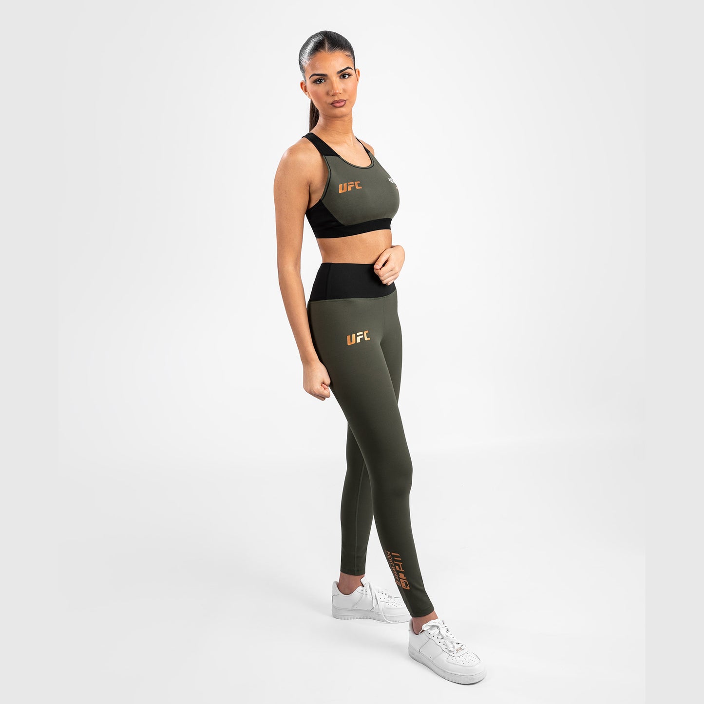 UFC Adrenaline by Venum Fight Week Dames Performance Tight - Kaki/Brons