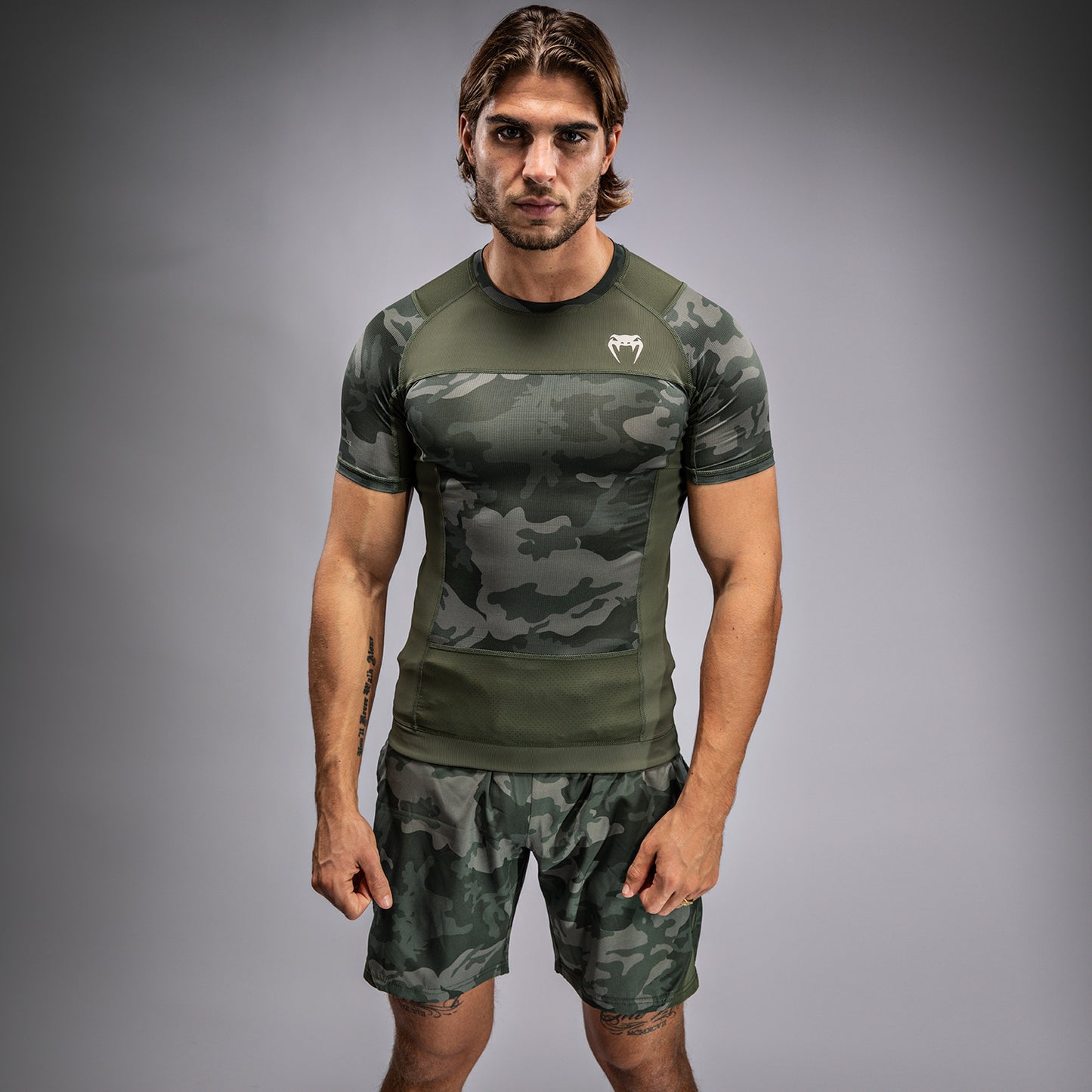 Venum G-Fit Air Korte Mouw Rashguard Heren - Legergroen