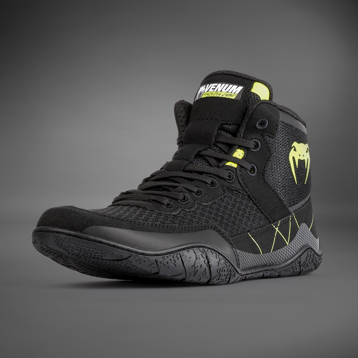 Venum Training Camp 4.0 Elite Worstelschoenen - Zwart/Neon Groen