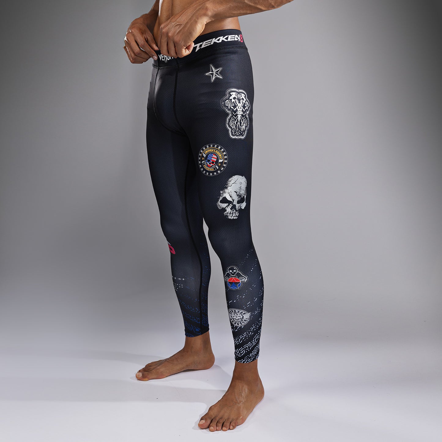 Venum x TEKKEN 8 - Paul Phoenix Spats - Zwart/Blauw