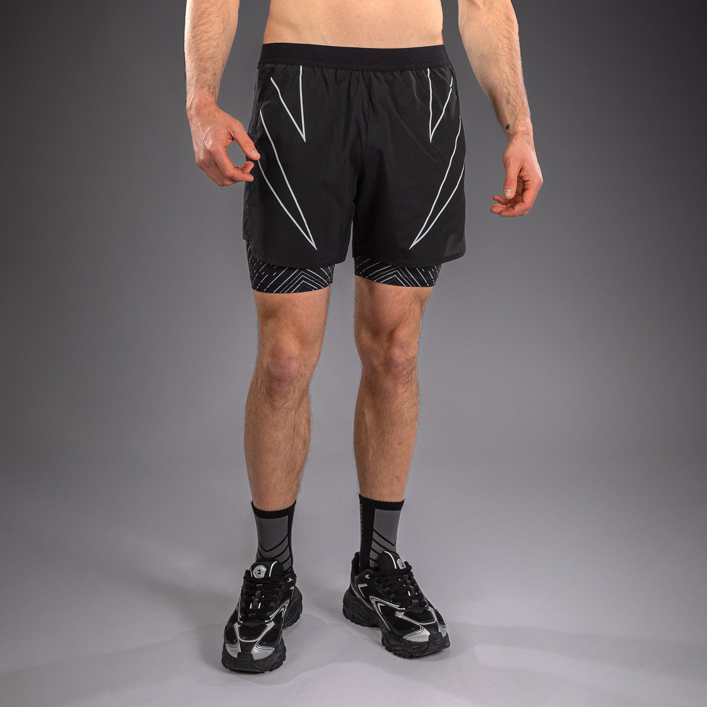 Venum Midnight Fury Trainingsshorts – Zwart/Grijs/Zilver