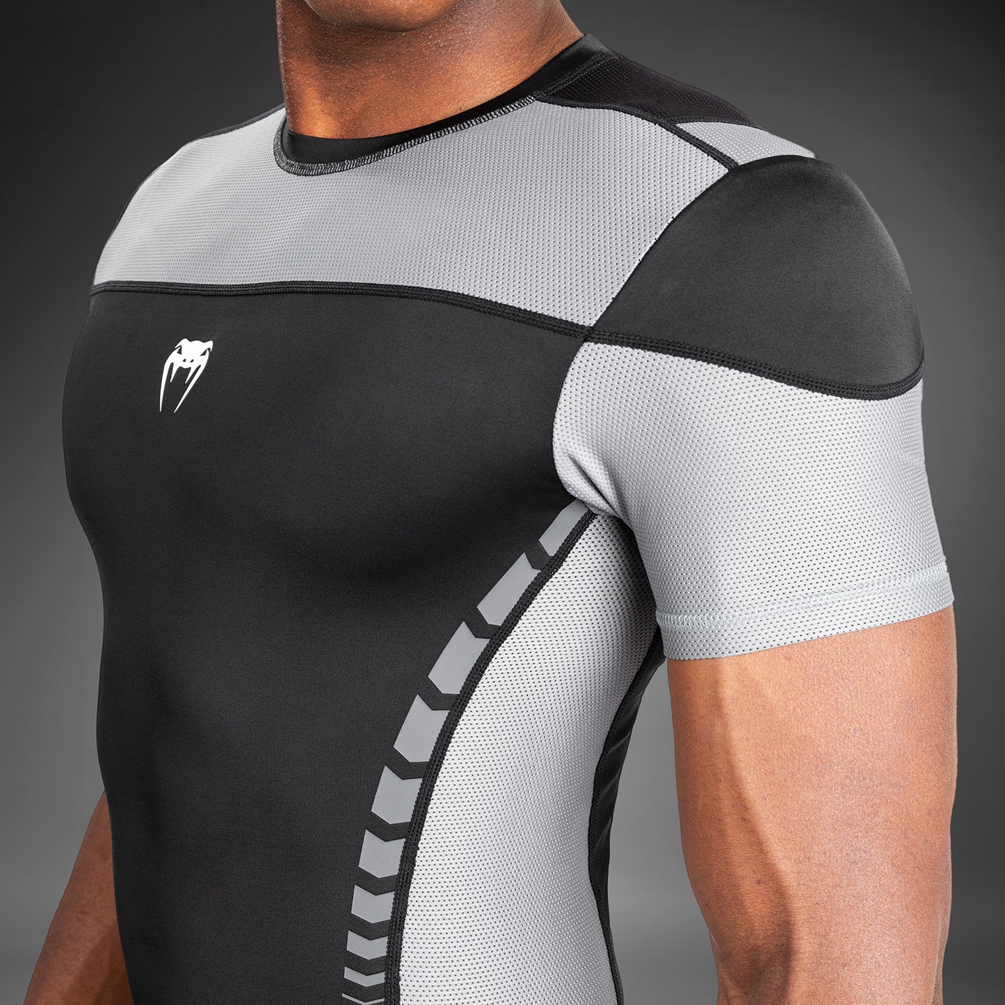 Venum Tempest Heren Rashguard Met Korte Mouwen - Zwart/Grijs