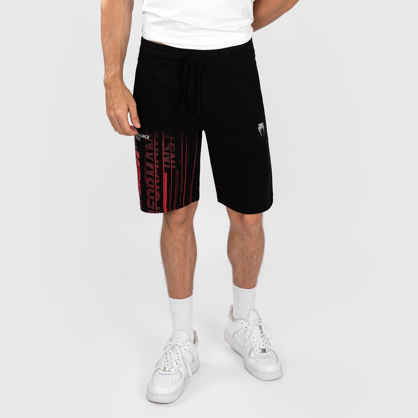 UFC Venum Performance Institute 2.0 Katoenen Short voor Heren - Zwart/Rood