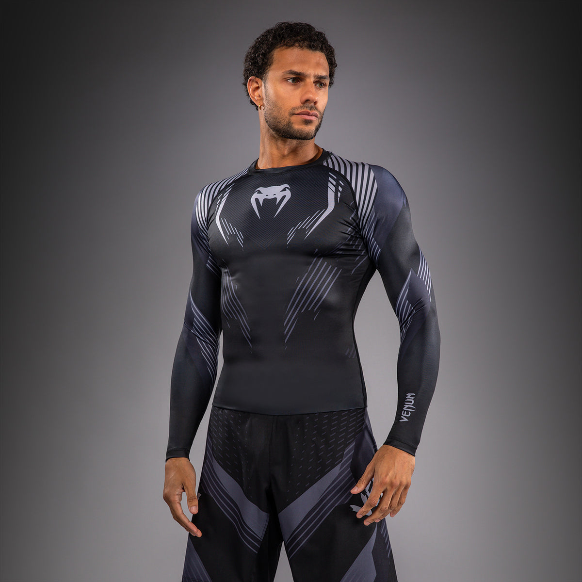 Venum No-Gi 6.0 Rashguard met lange mouwen - Zwart/Grijs