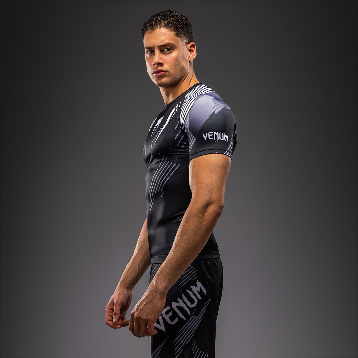 Venum No-Gi 6.0 Rashguard met korte mouwen - Zwart/Wit
