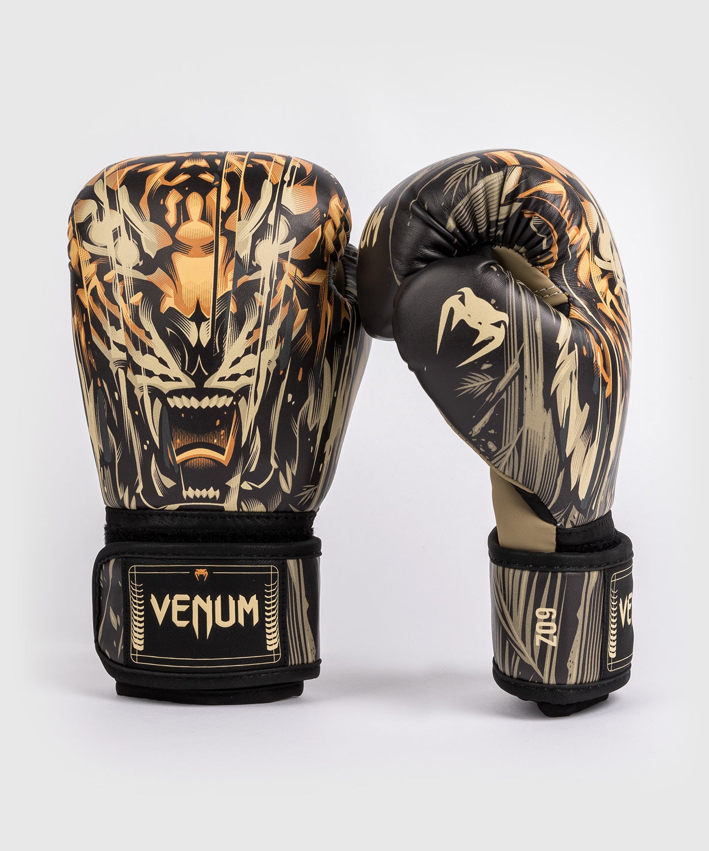 Venum Tiger Kids Bokshandschoenen - Zwart / Neon Oranje