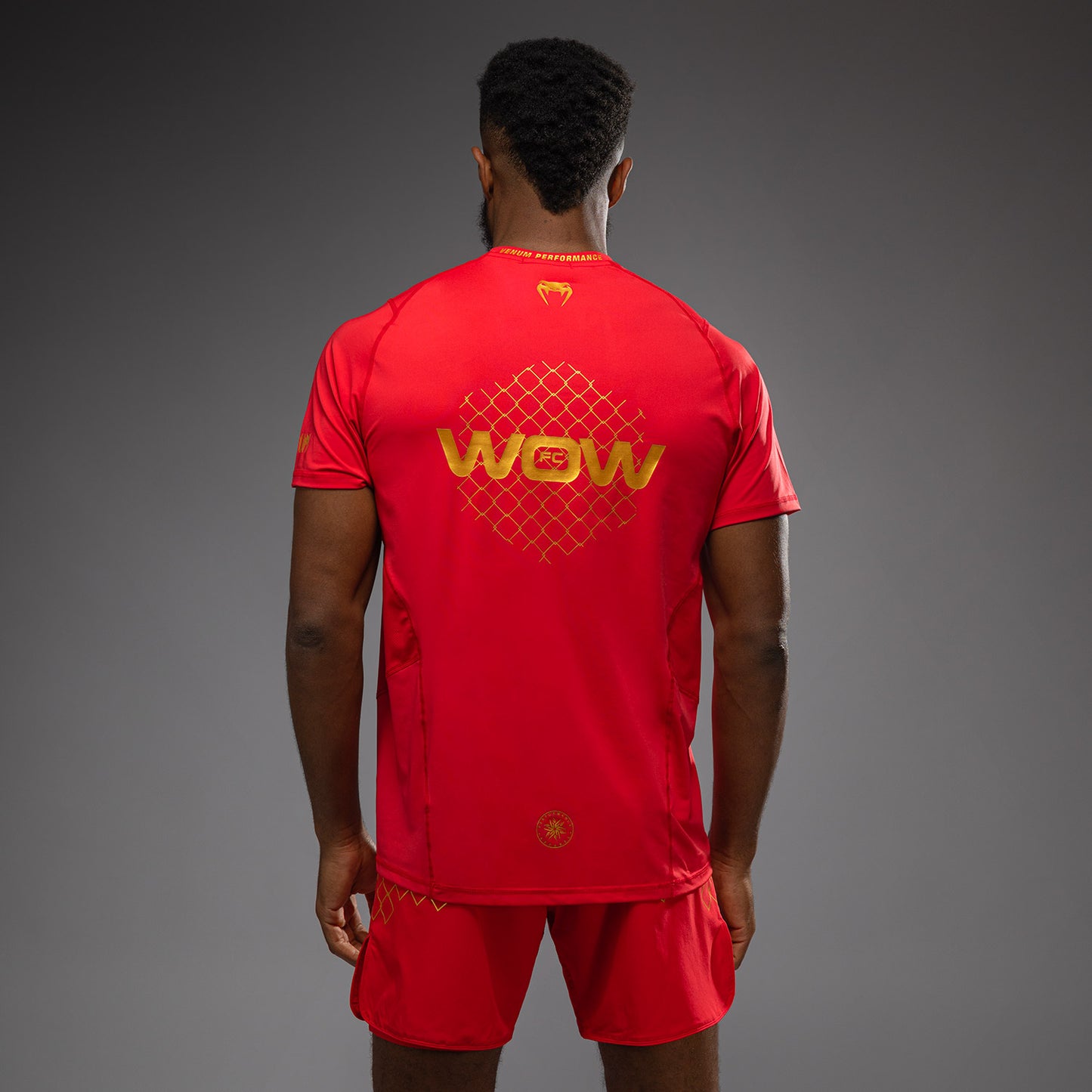Venum x WOW FC Dry-Tech T-Shirt - Fury Rood/Goud