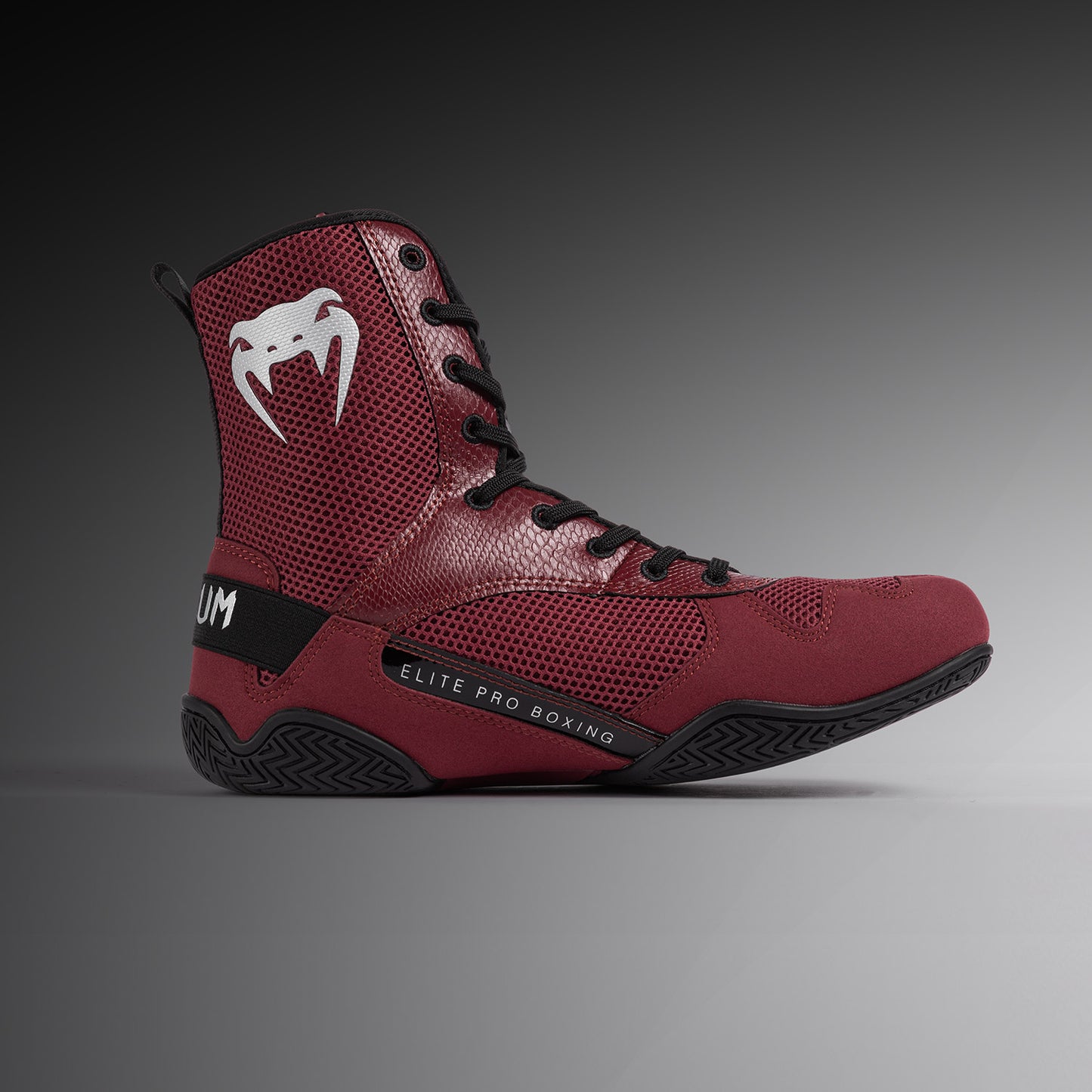 Venum Elite Boksschoenen - Bourgondisch/Zilver