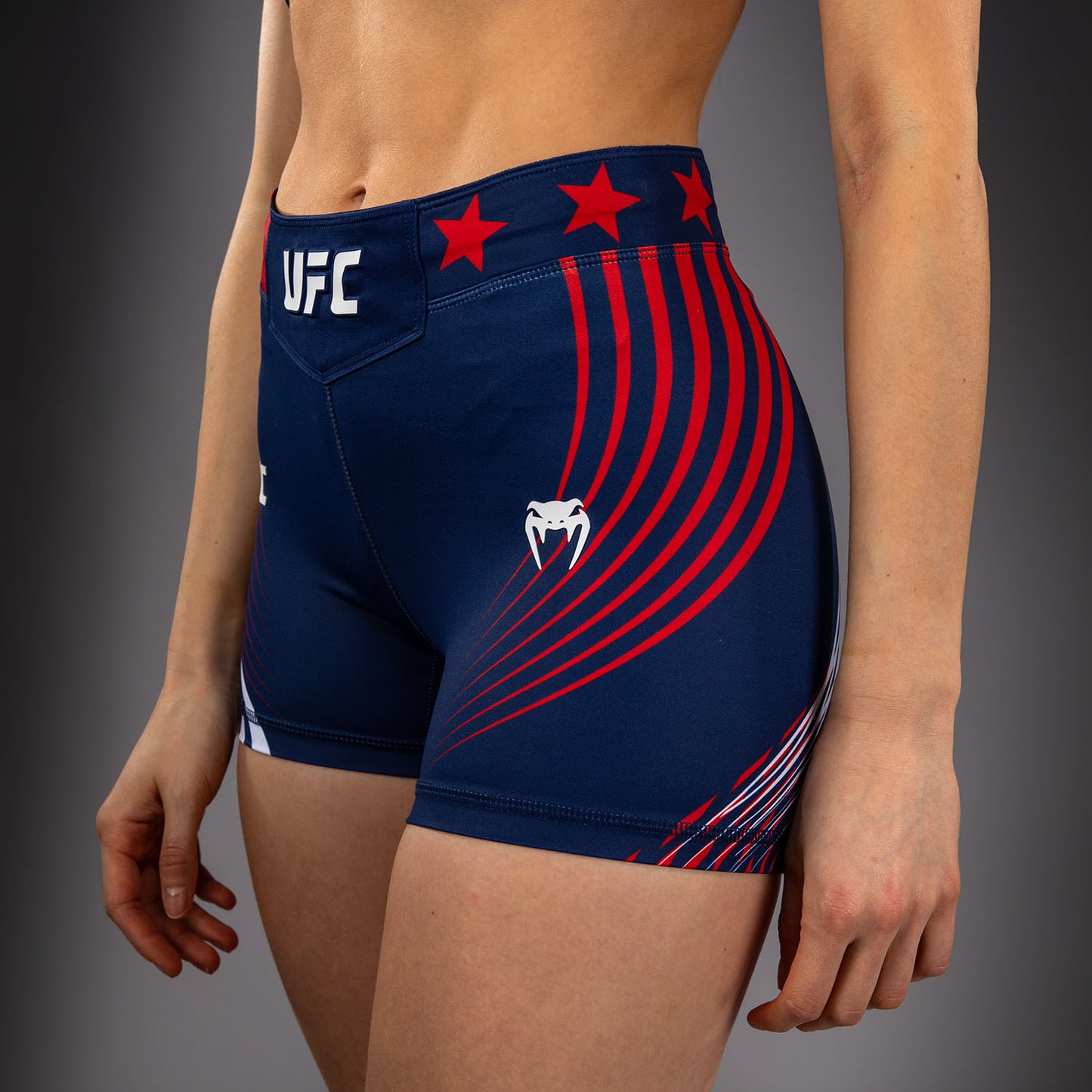 Official UFC Freedom 250 by Venum Authentic Vale Tudo Shorts Short Fit voor dames - Blauw