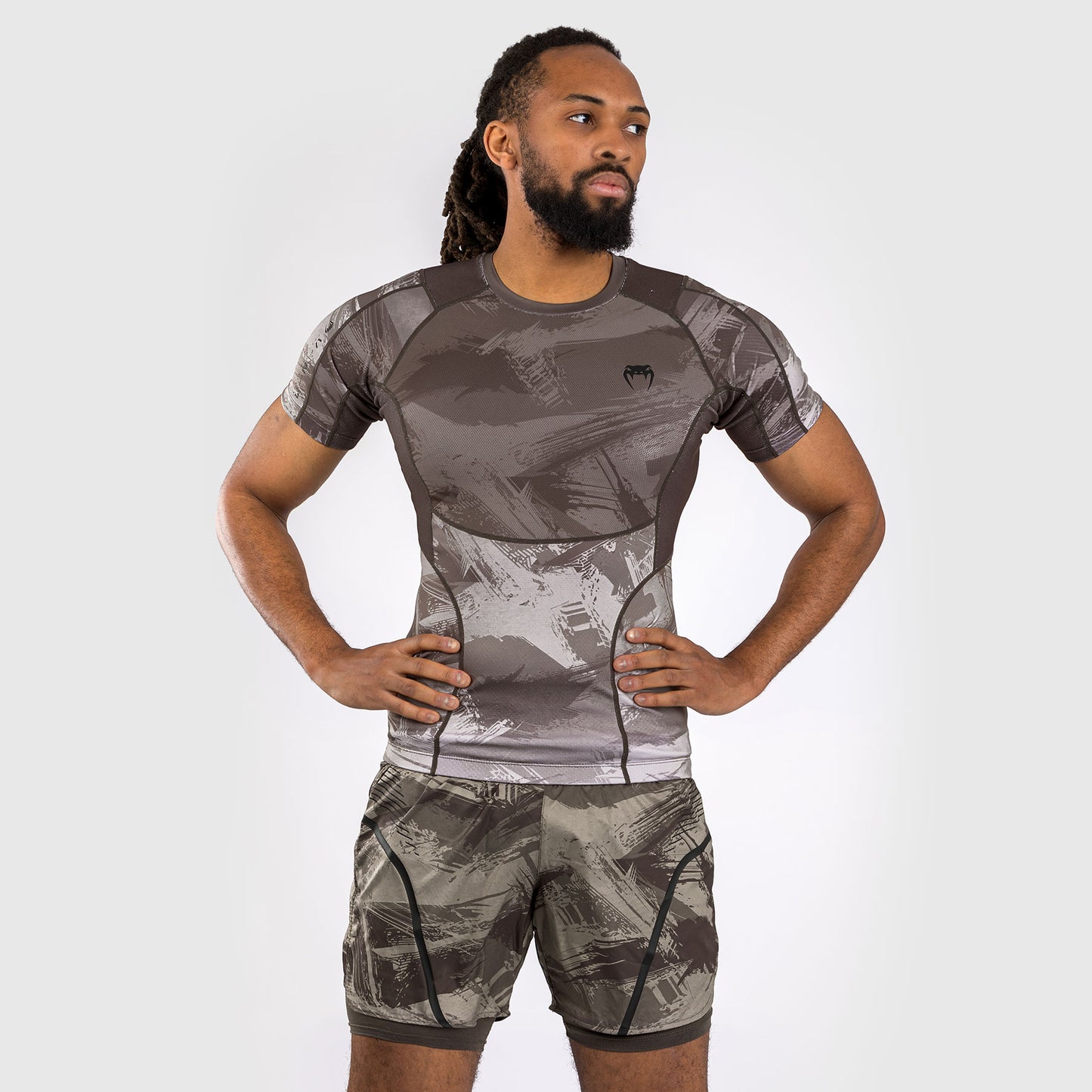 Venum Electron 3.0 Rashguard korte mouw - Zand