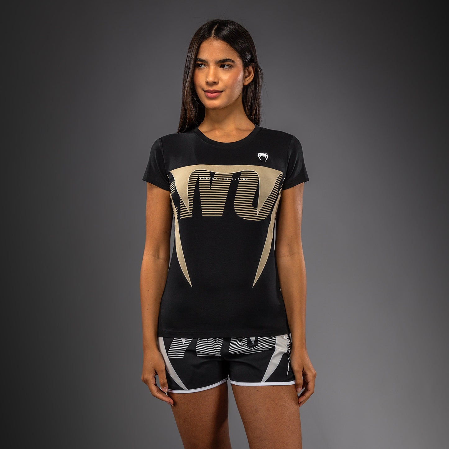 Venum Adrenaline Dames T-shirt – Zwart/Ivoor