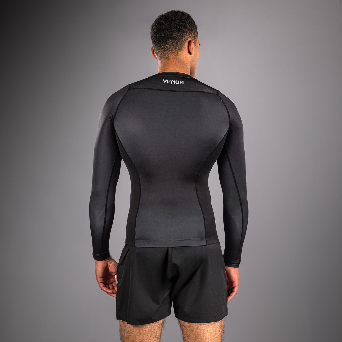 Venum No Gi Rashguards - Zwart/Zilvergrijs