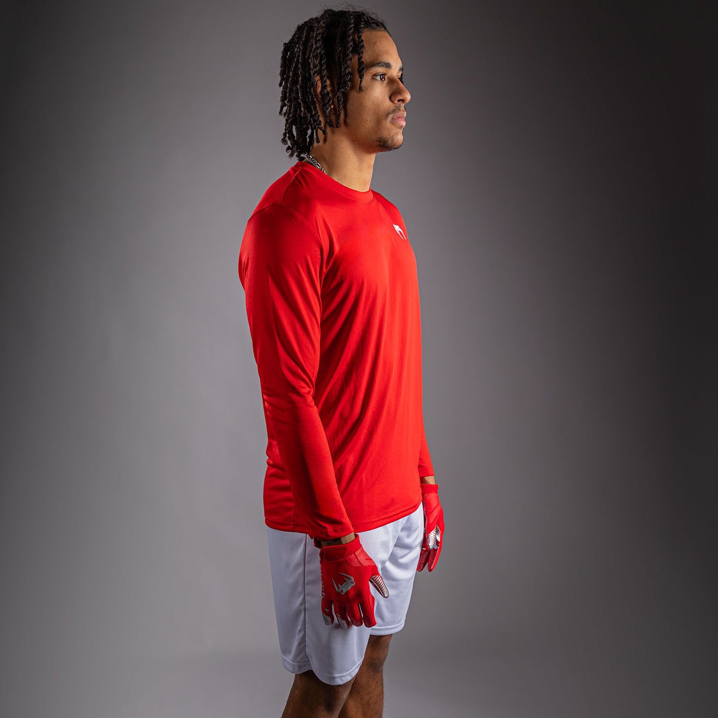 Venum Lineup Performance T-shirt met lange mouwen - Rood/Wit