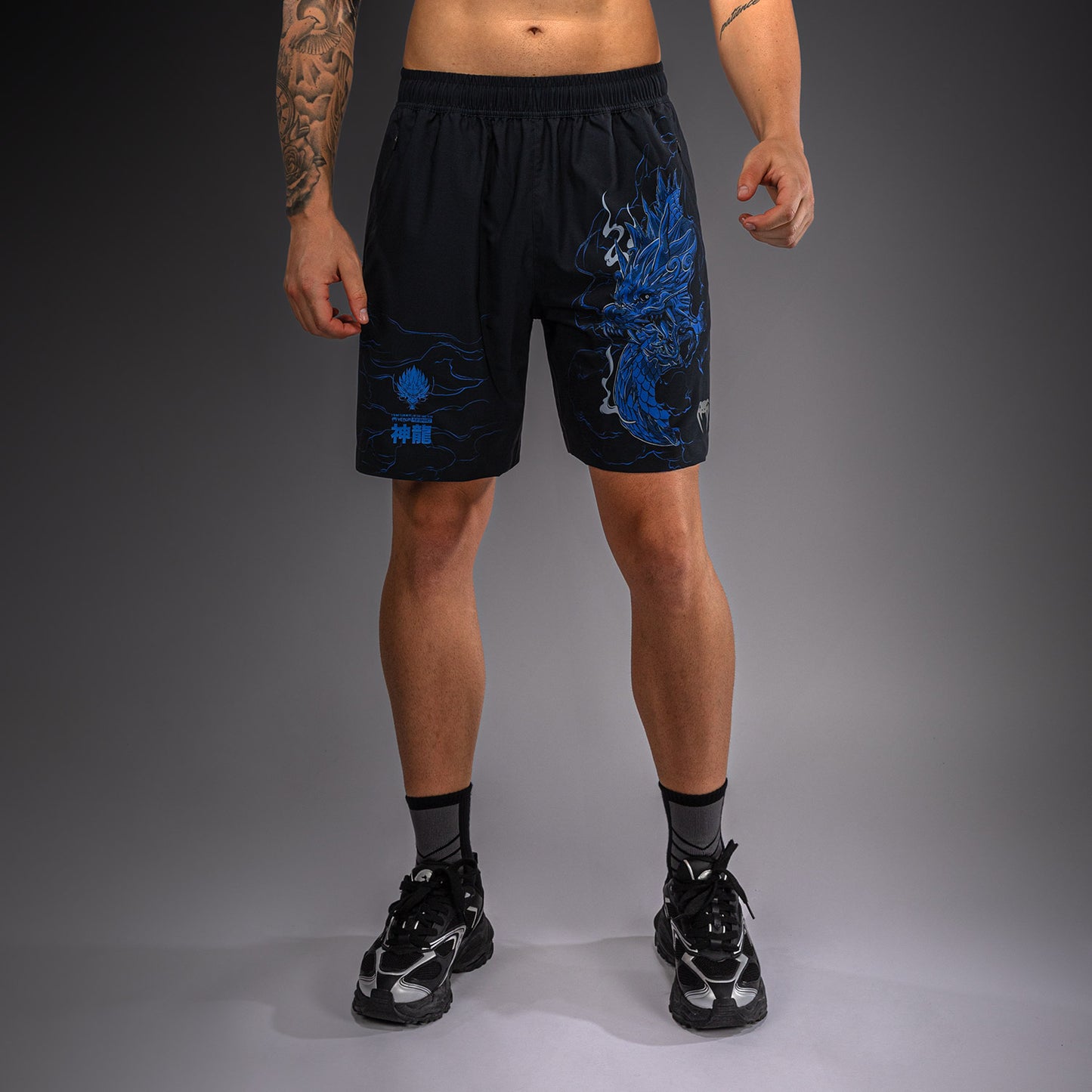 Venum Thunder Dragon Trainingsshorts – Zwart/Koningsblauw