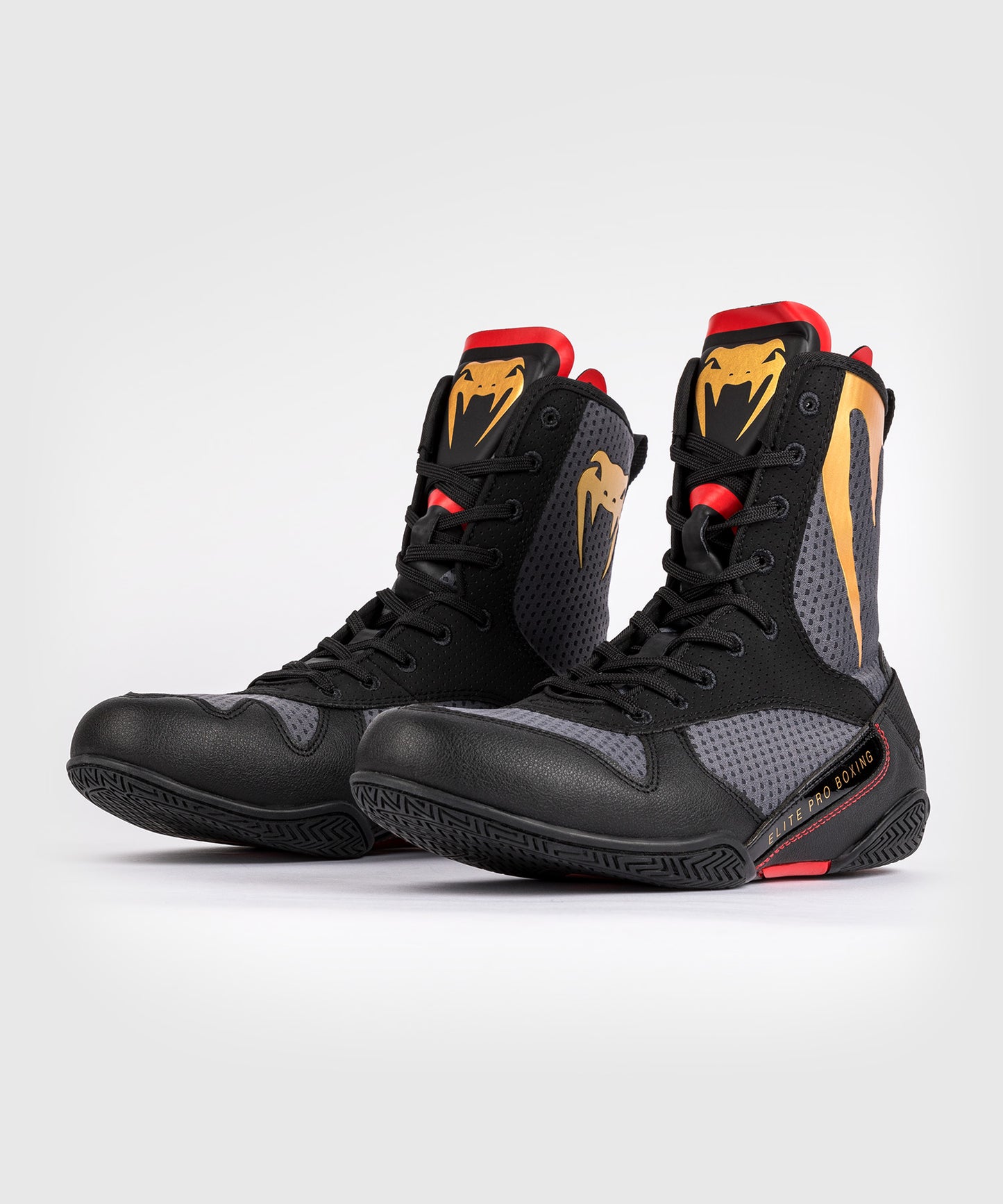 Venum Elite Boksschoenen - Stormgrijs/Goud