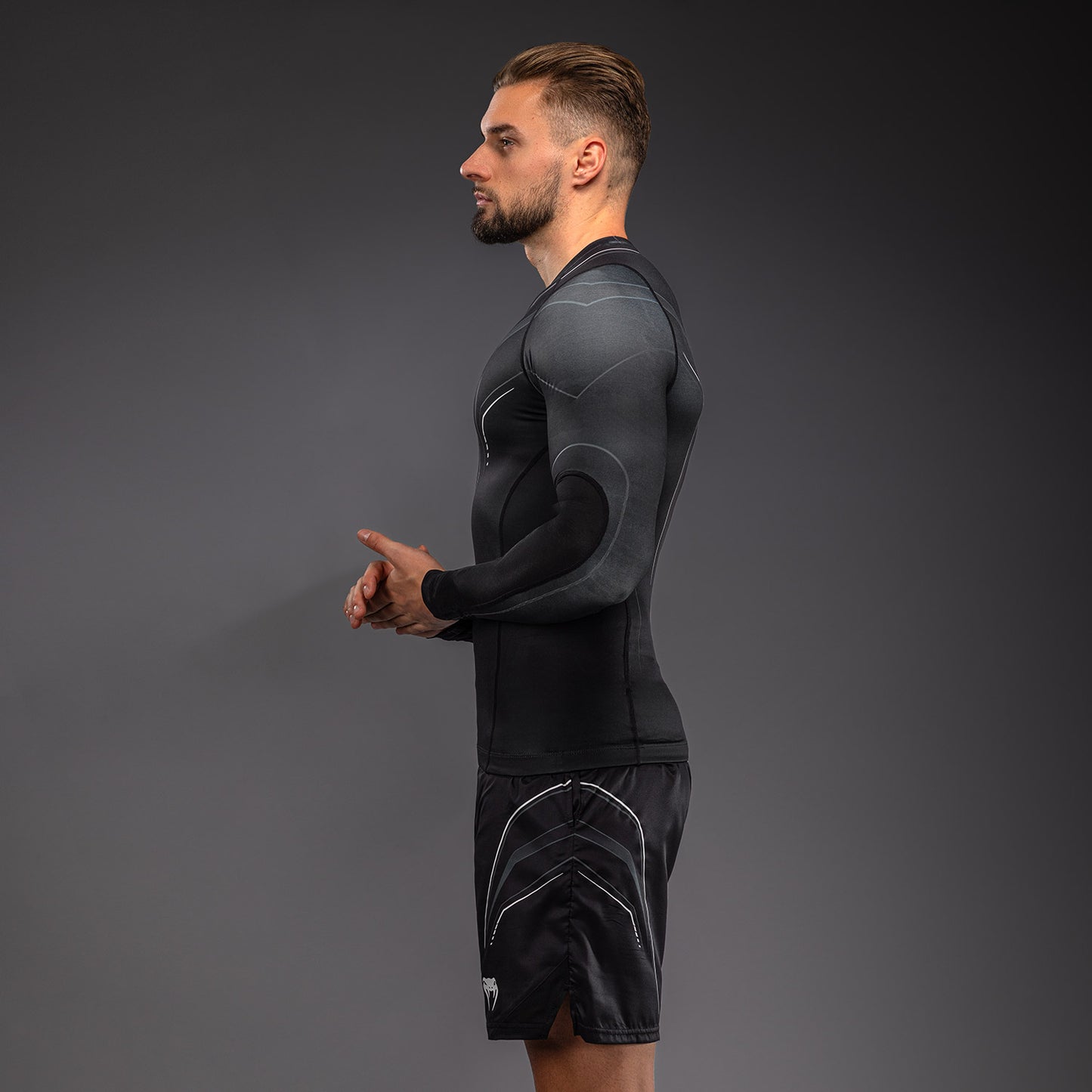 Venum Streamline Rashguard met lange mouwen – Zwart/Wit