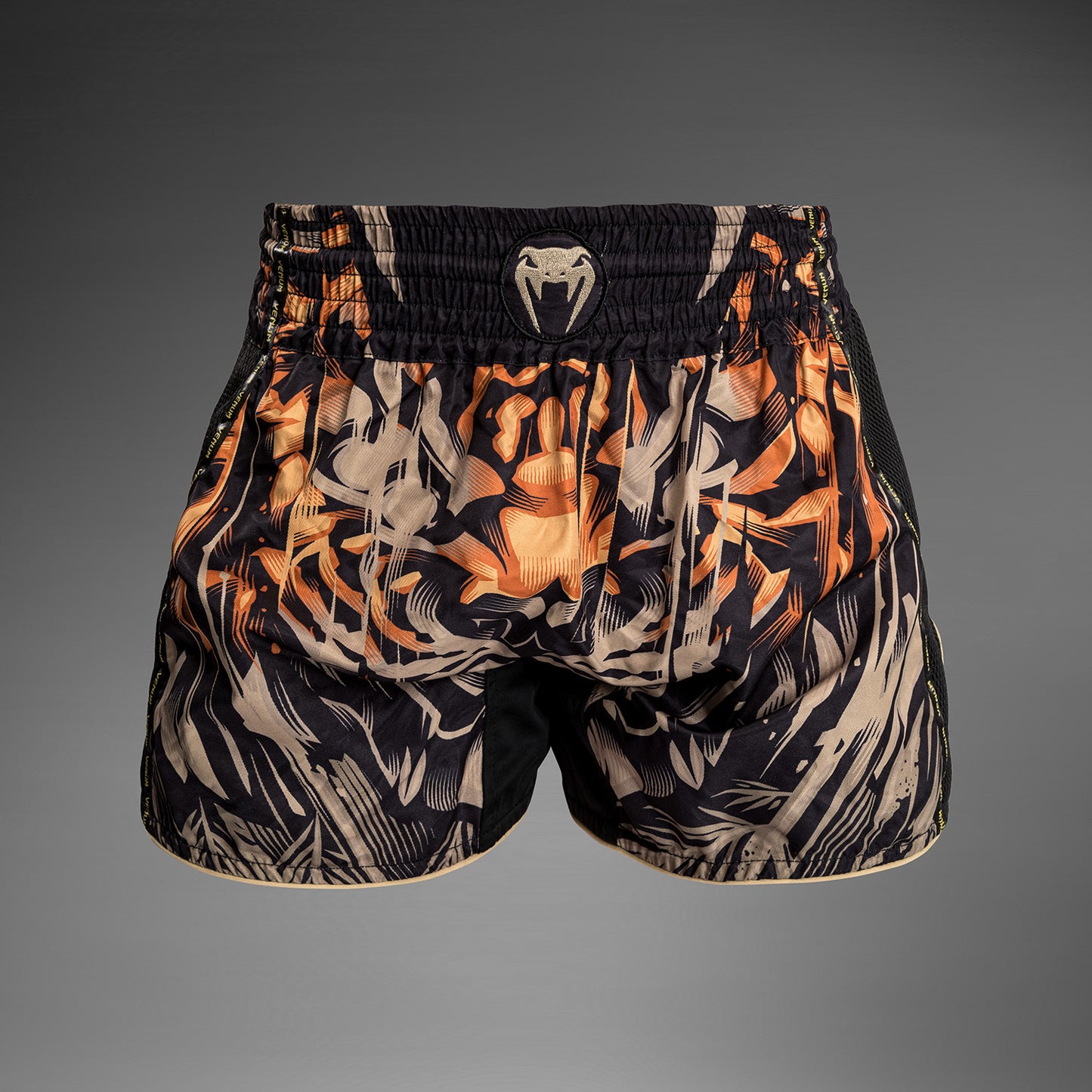 Venum Tiger Muay Thai Shorts - Zwart / Neon Oranje