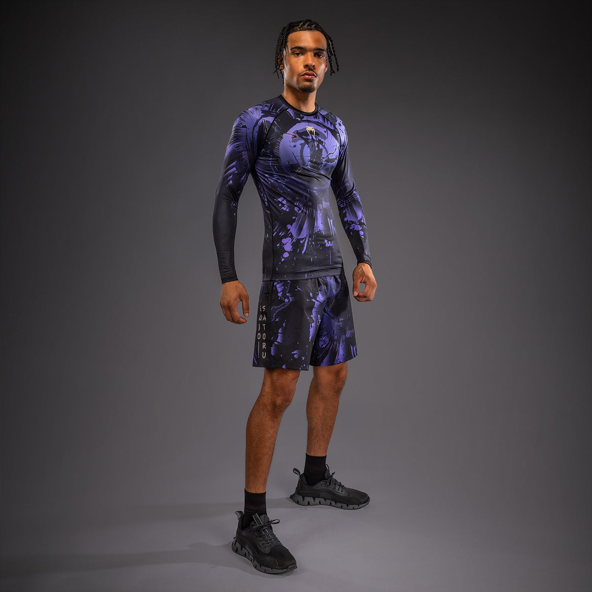 Jujutsu Kaisen x Venum Gojo Rashguard met lange mouwen – Paars