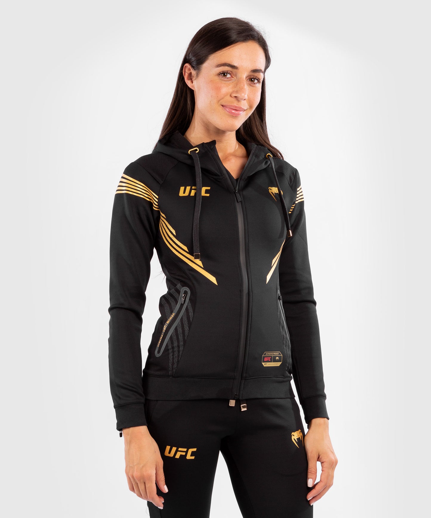 UFC Venum Gepersonaliseerd Authentic Fight Night Walkout Hoodie voor dames - Champion