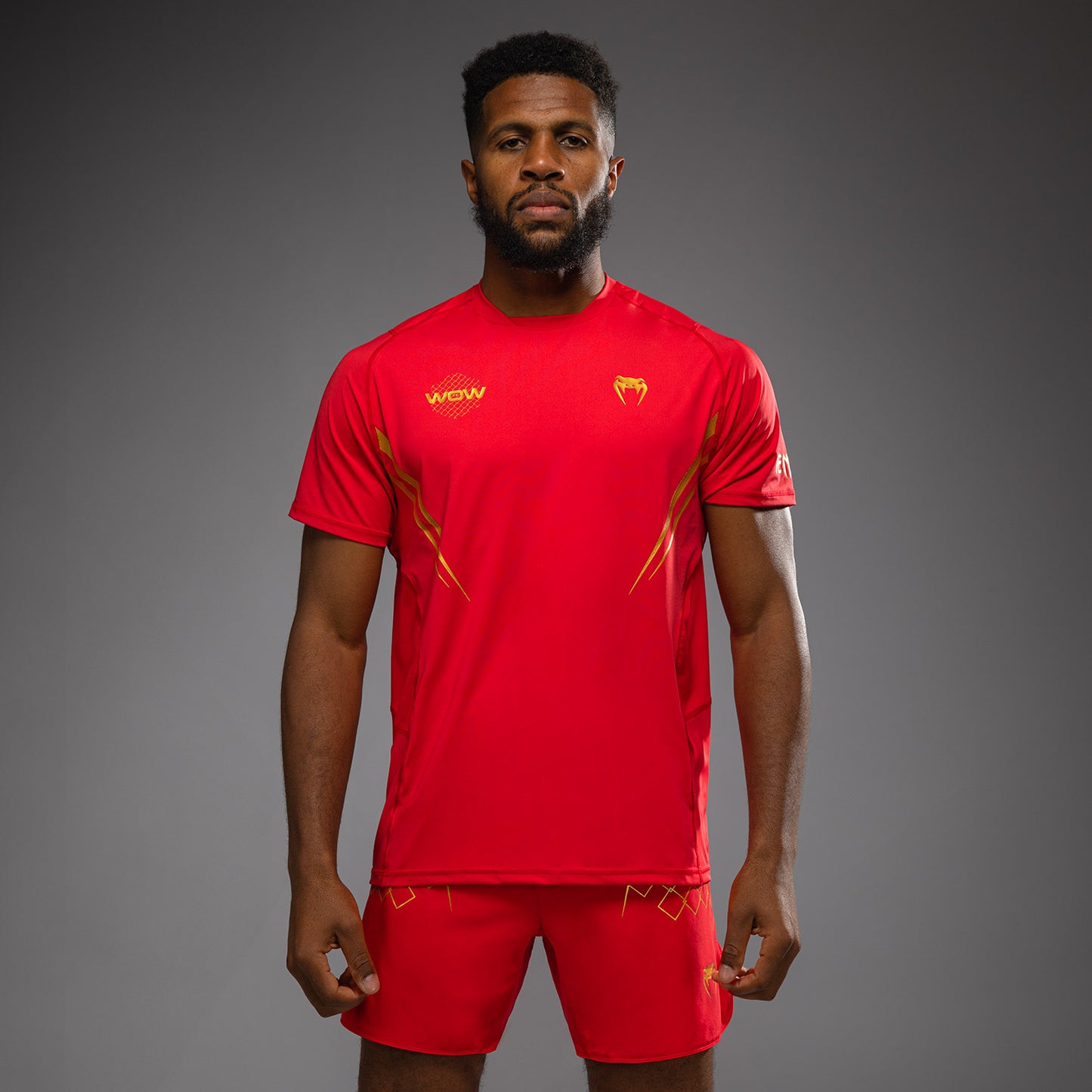 Venum x WOW FC Dry-Tech T-Shirt - Fury Rood/Goud