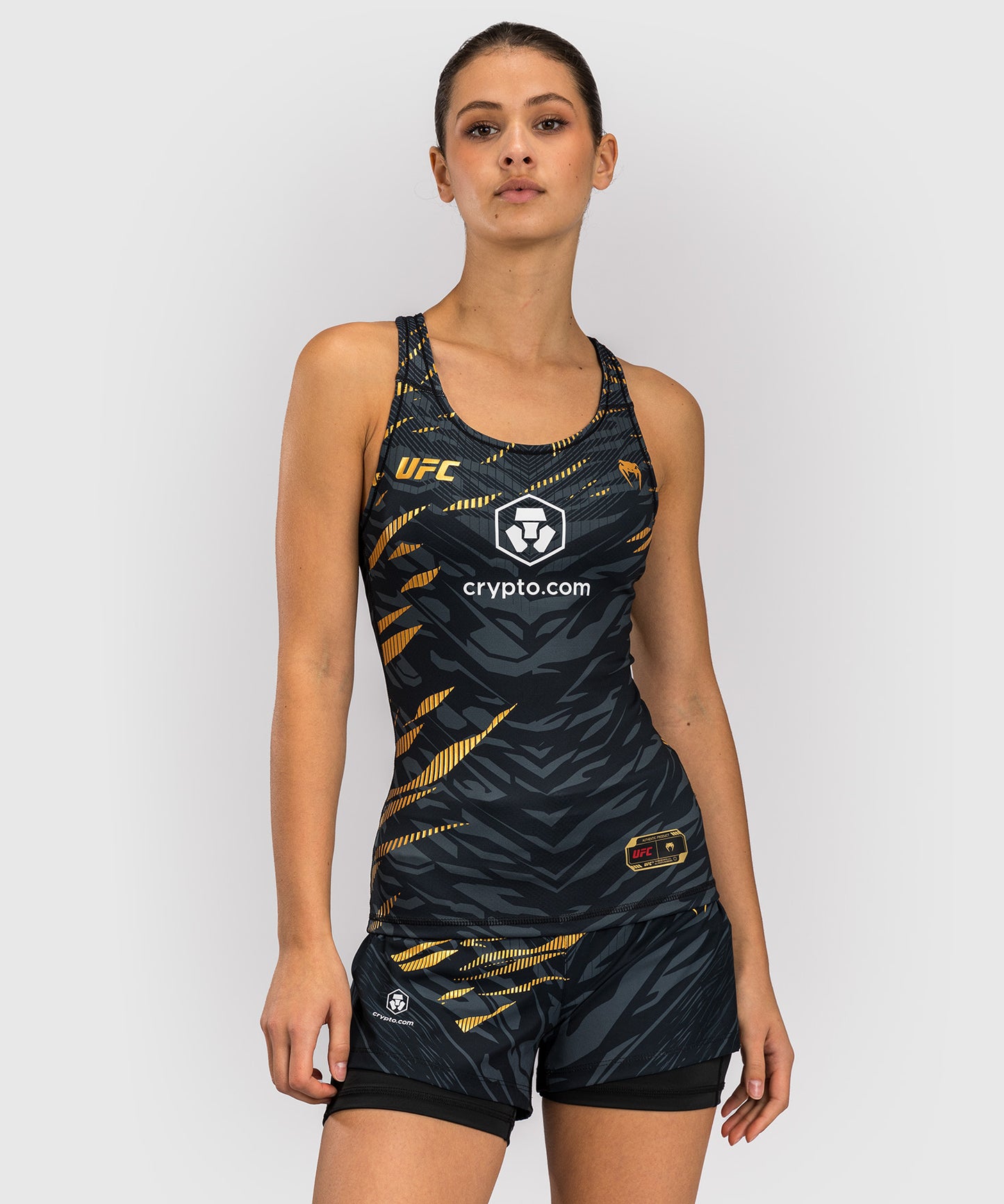 UFC Fusion by Venum Authentic Fight Night Strakke Top met Geïntegreerde BH voor Dames - Champion